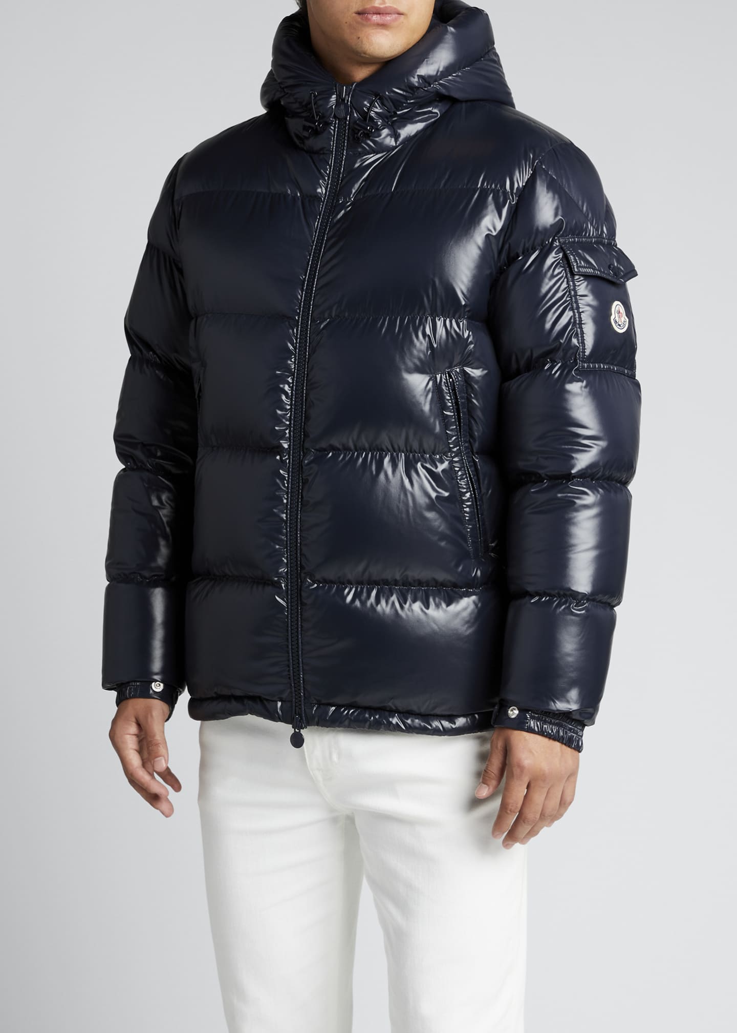 shiny puffer jacket designer