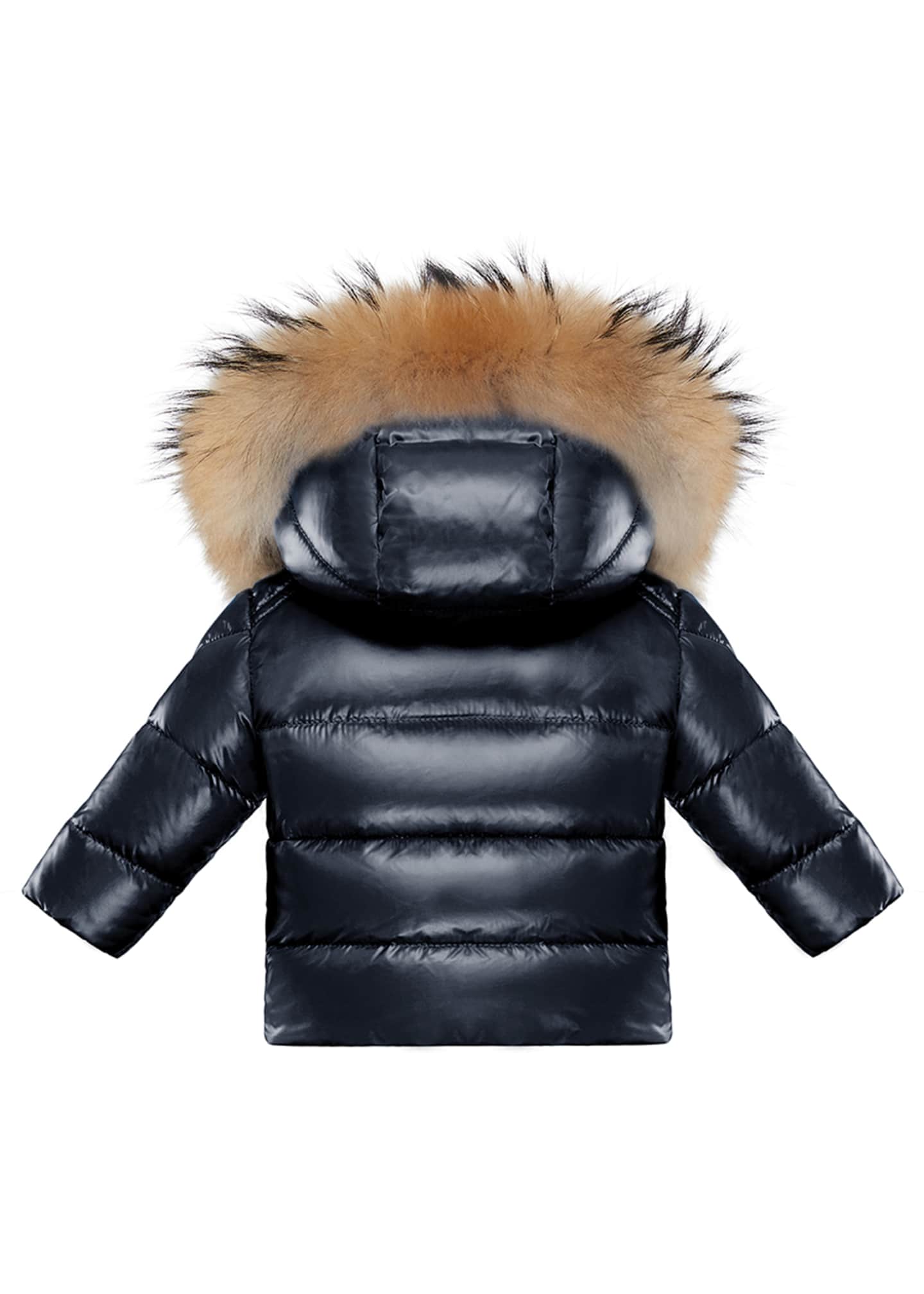 moncler fur trimmed hooded coat