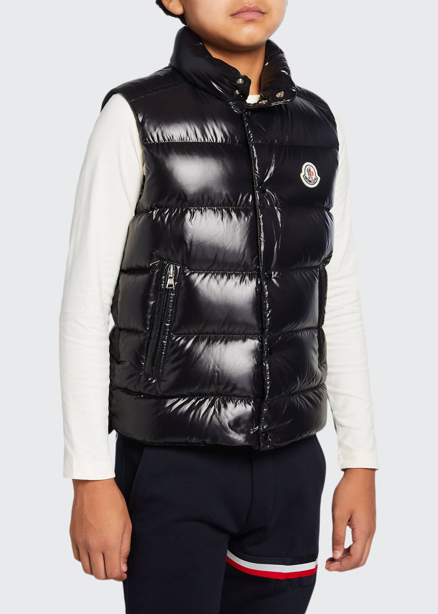 Moncler Tib Laque Mini-Me Down Puffer Vest, Size 8-14 - Bergdorf Goodman