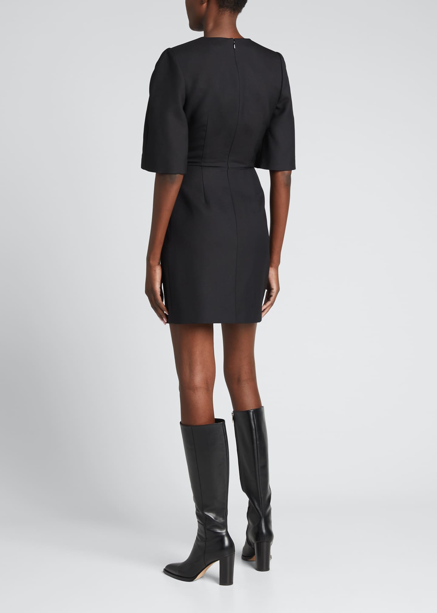 Alexander McQueen Wide Sleeve Mini Wool Dress - Bergdorf Goodman