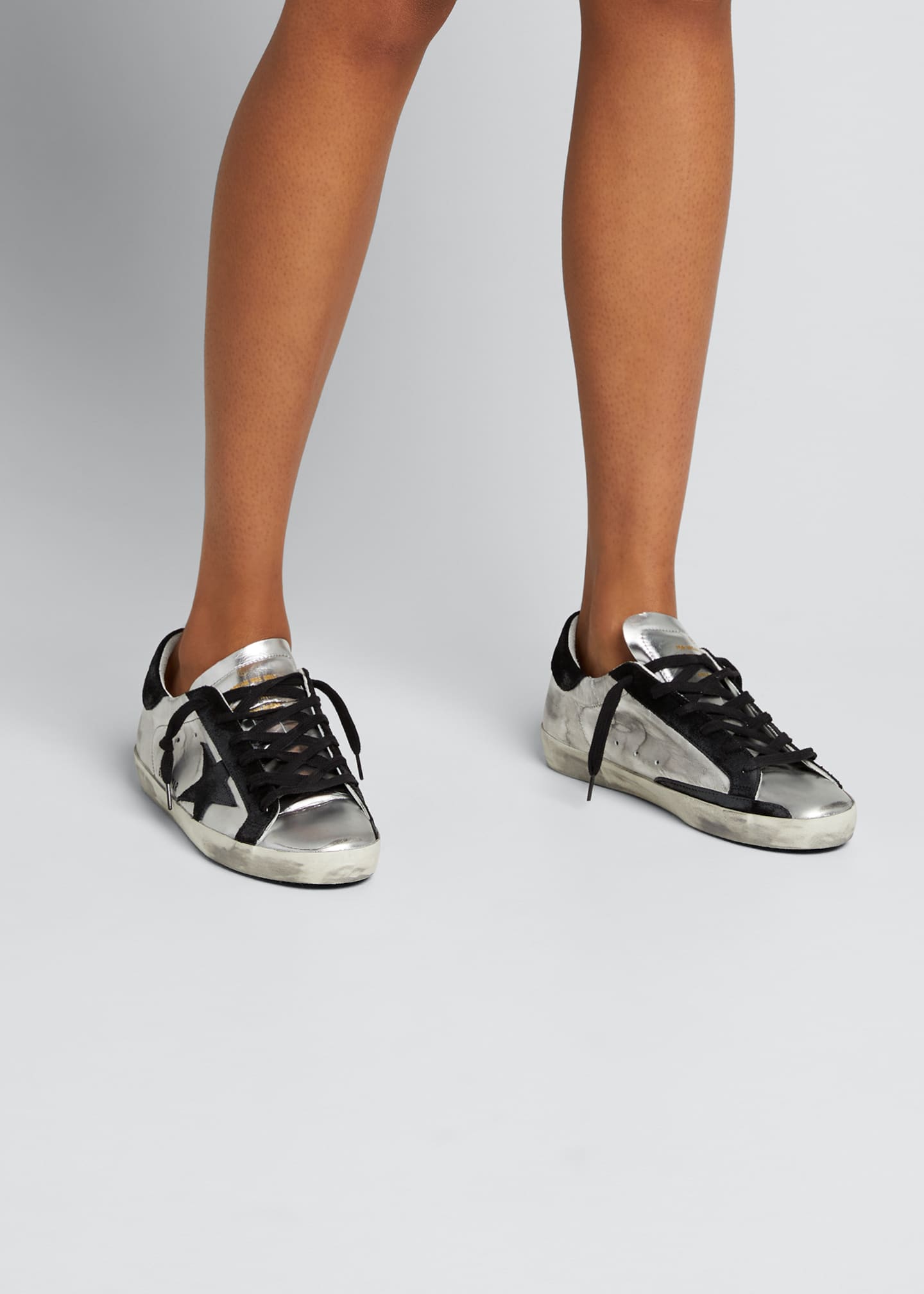 Golden Goose Superstar Laminated Metallic Low-Top Sneakers - Bergdorf Goodman