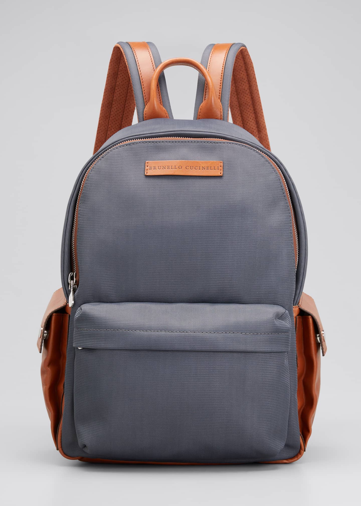 Nylon leather backpack Outlet