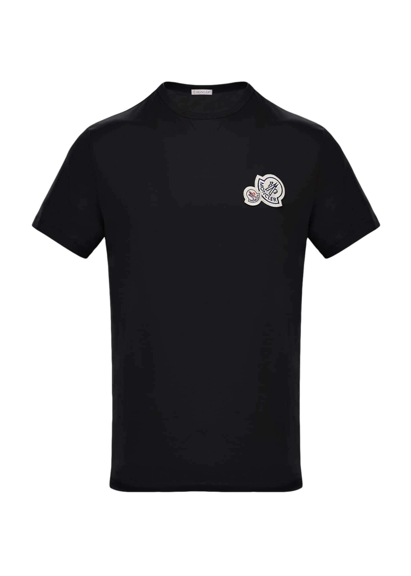 moncler double logo t shirt white