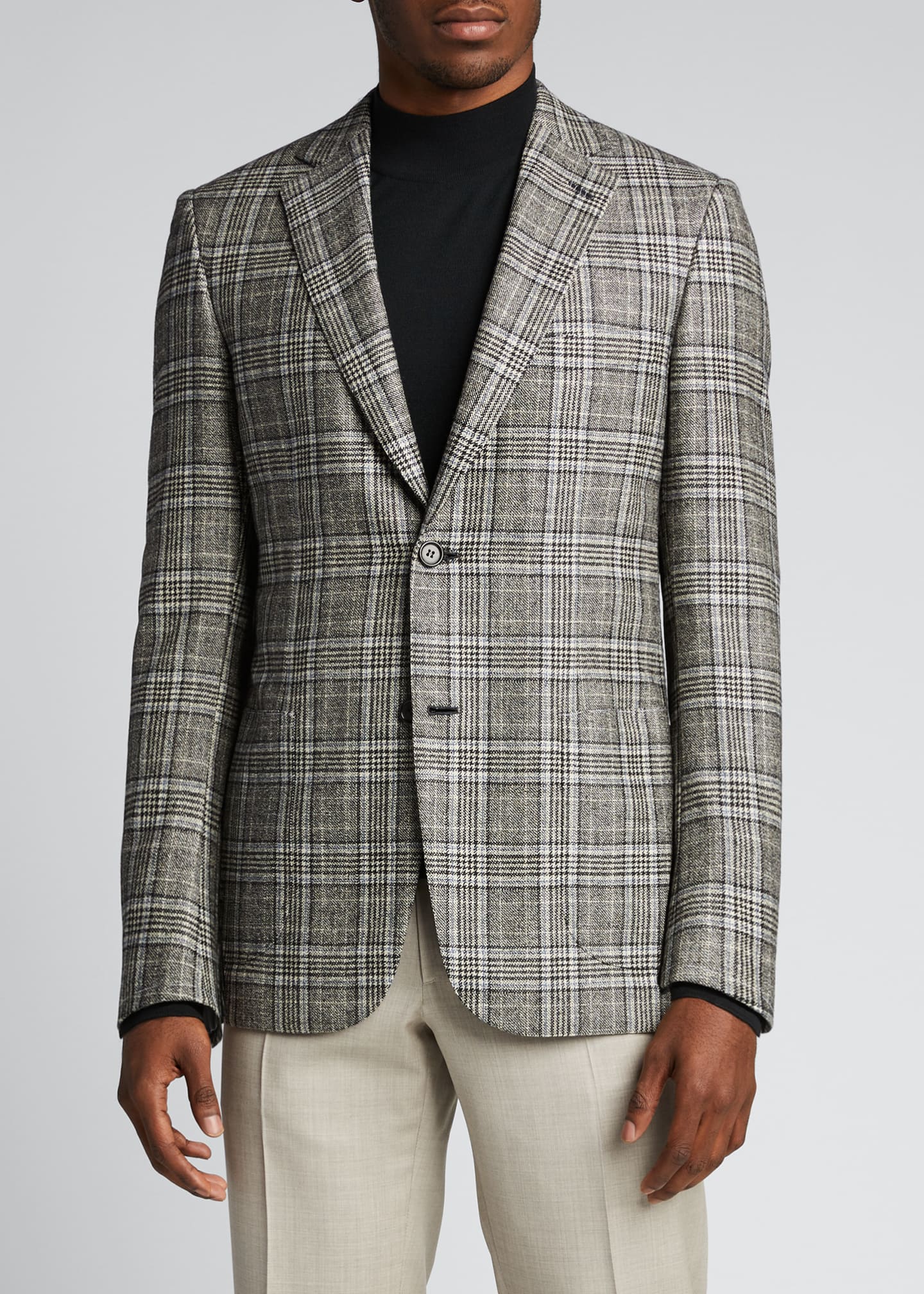 Brioni Men's Plaid Sport Jacket Bergdorf Goodman