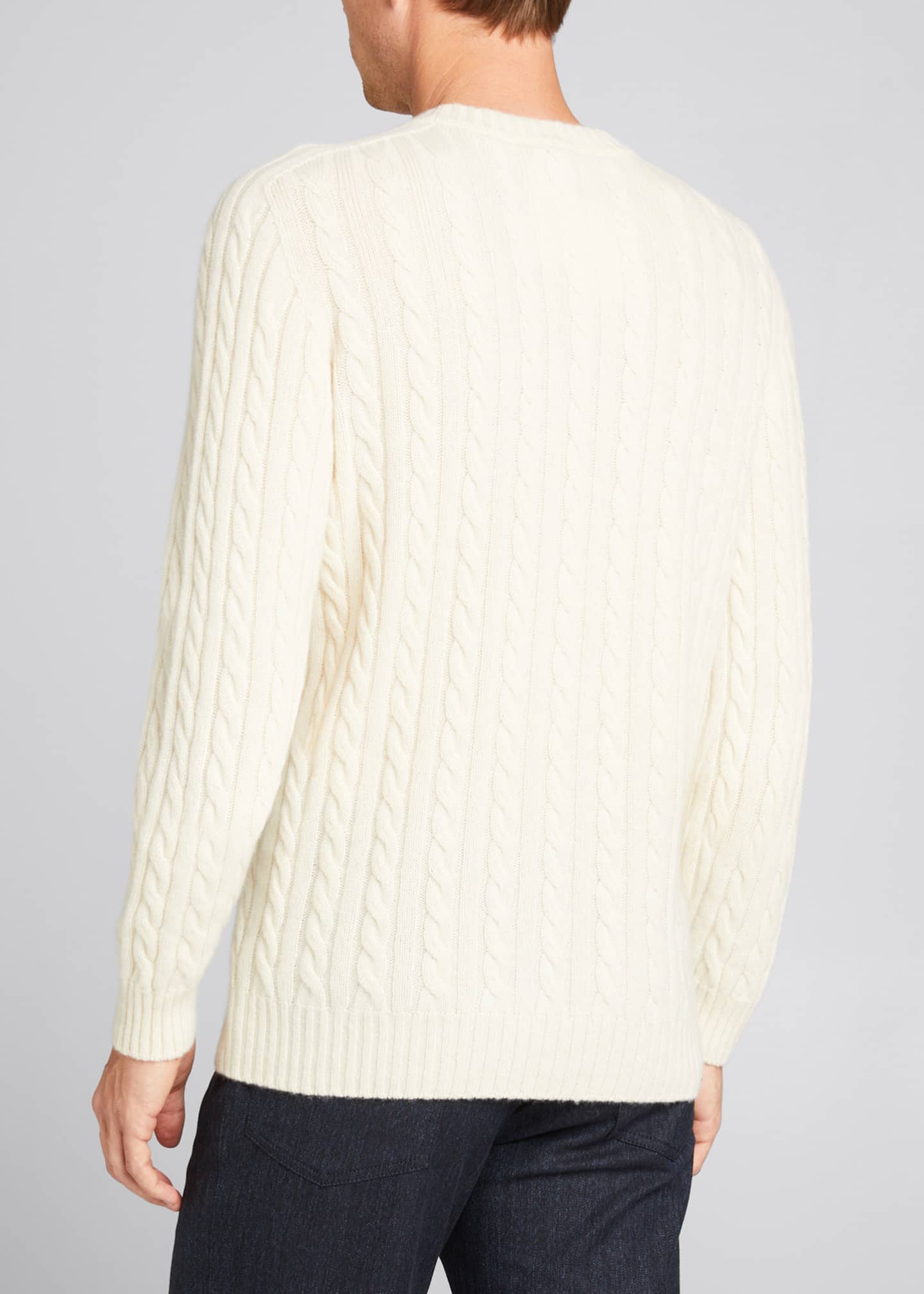 Brioni Men's CableKnit Cashmere Sweater Bergdorf Goodman