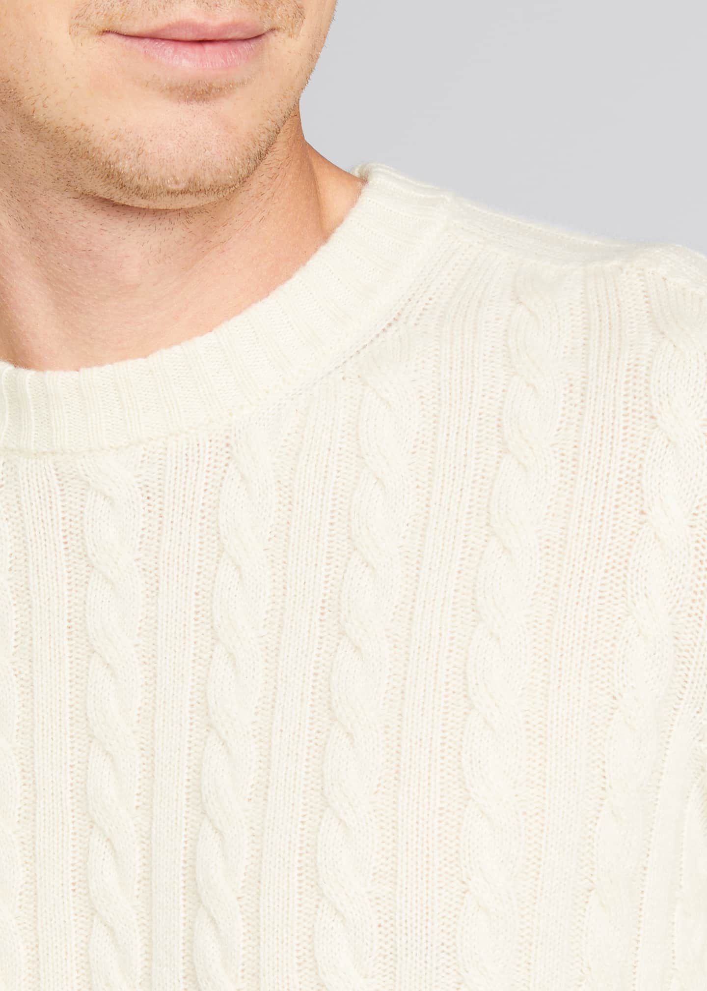 Brioni Men's CableKnit Cashmere Sweater Bergdorf Goodman
