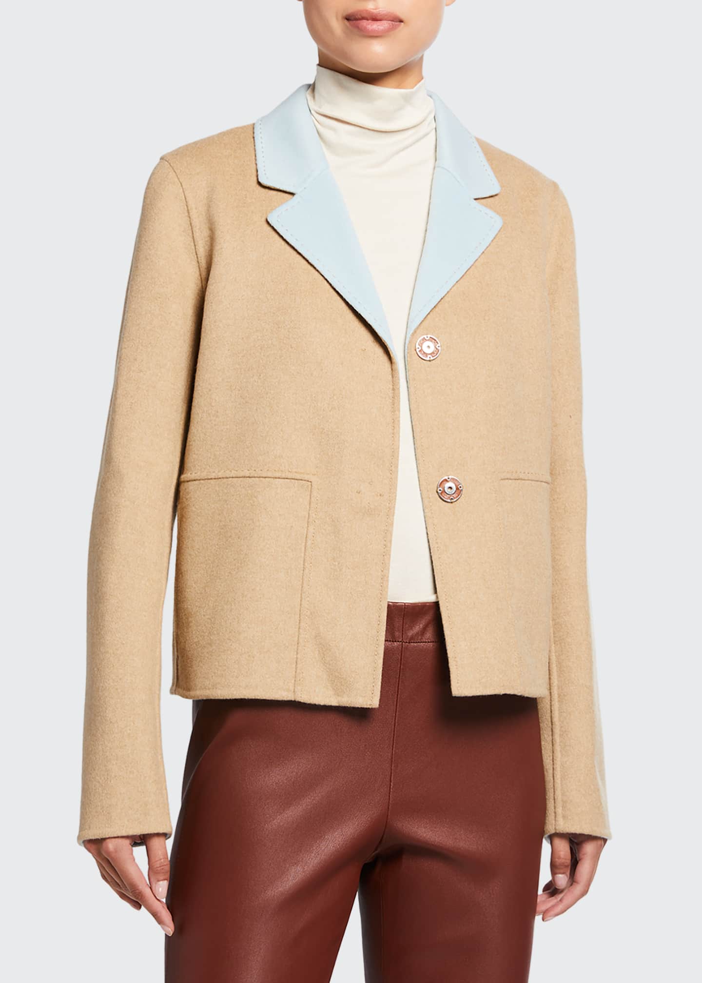 Lafayette 148 New York Andover TwoTone Reversible DoubleFace Jacket