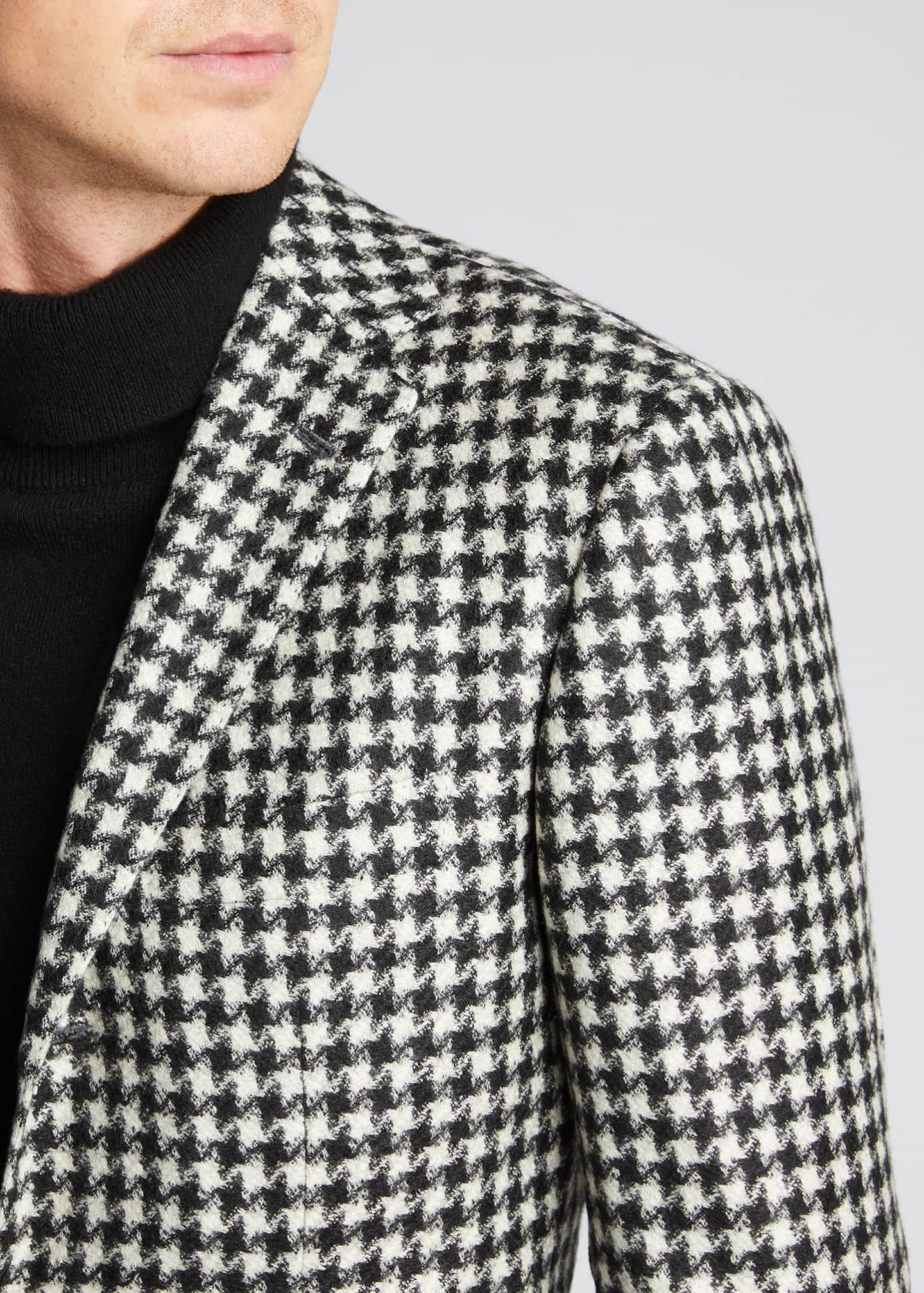 Kiton Men's Cashmere Houndstooth Sport Jacket Bergdorf Goodman