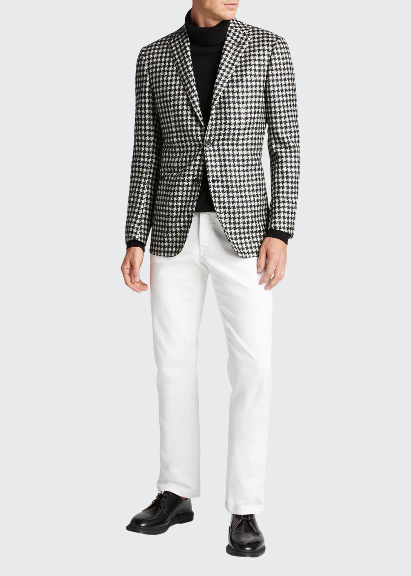 Kiton Men's Cashmere Houndstooth Sport Jacket Bergdorf Goodman