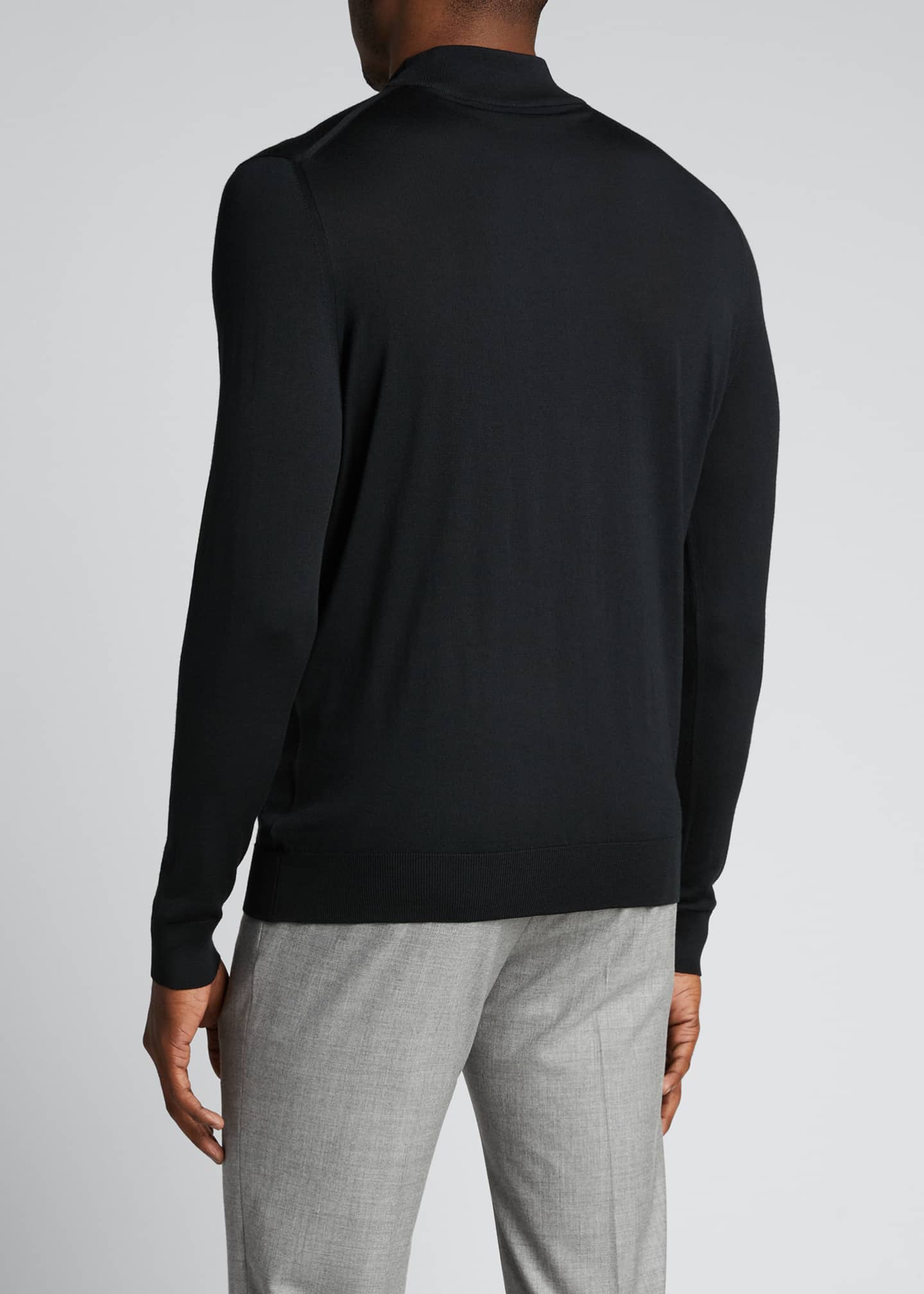 Kiton Men's Mock-Neck Wool Sweater - Bergdorf Goodman