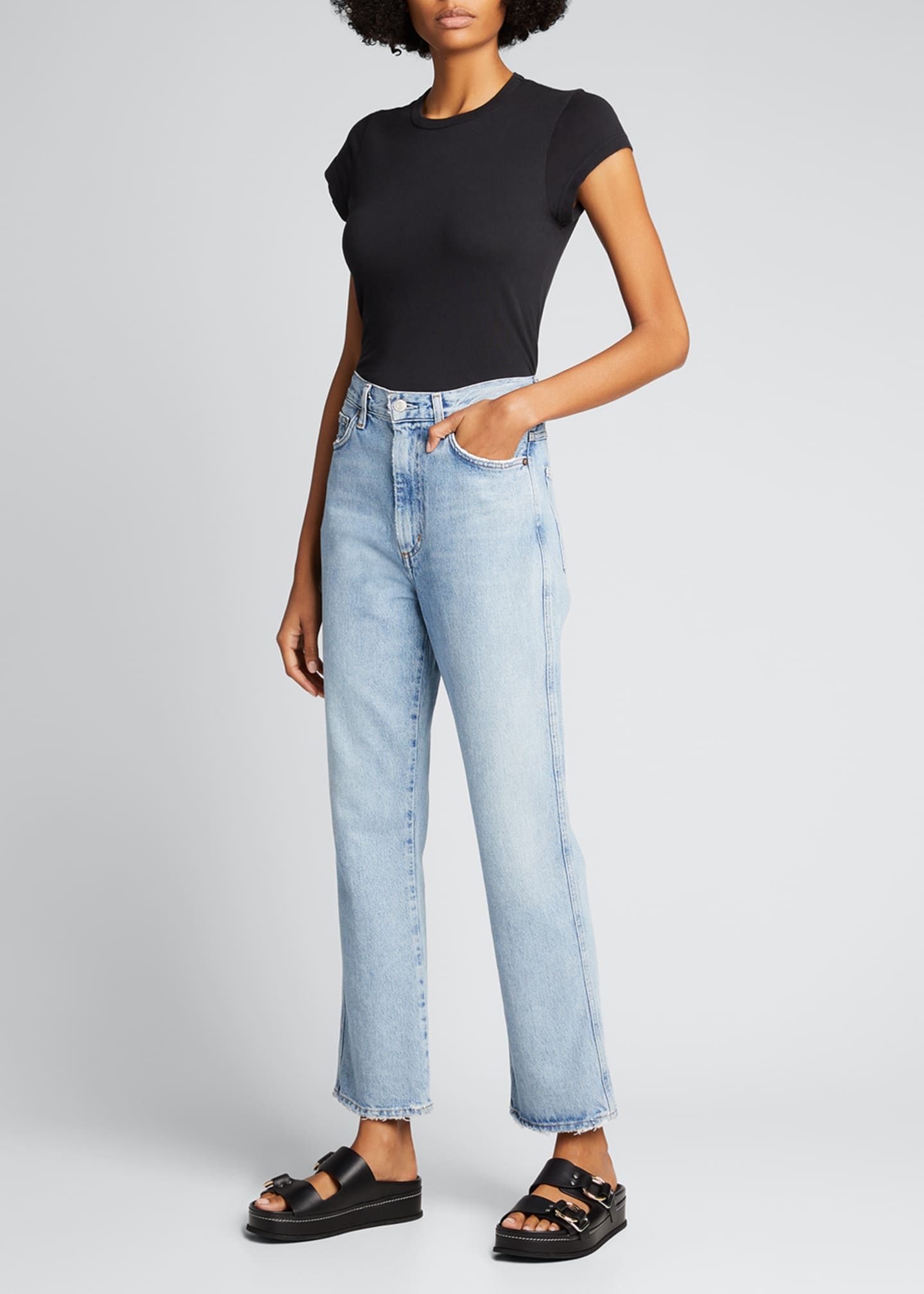 AGOLDE Irina Crewneck Bodysuit - Bergdorf Goodman