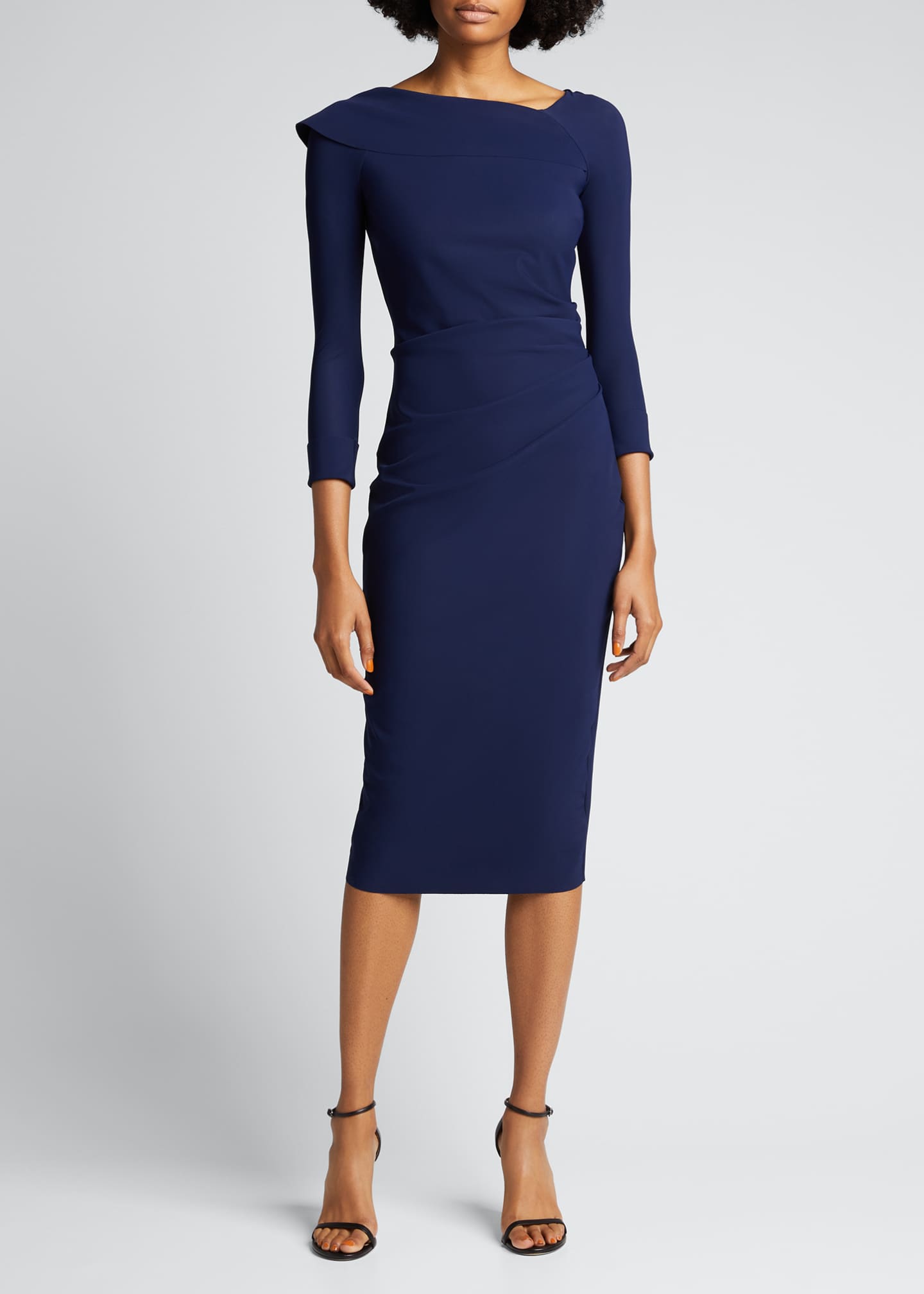 Chiara Boni La Petite Robe Tessana Gathered Solid Dress - Bergdorf Goodman