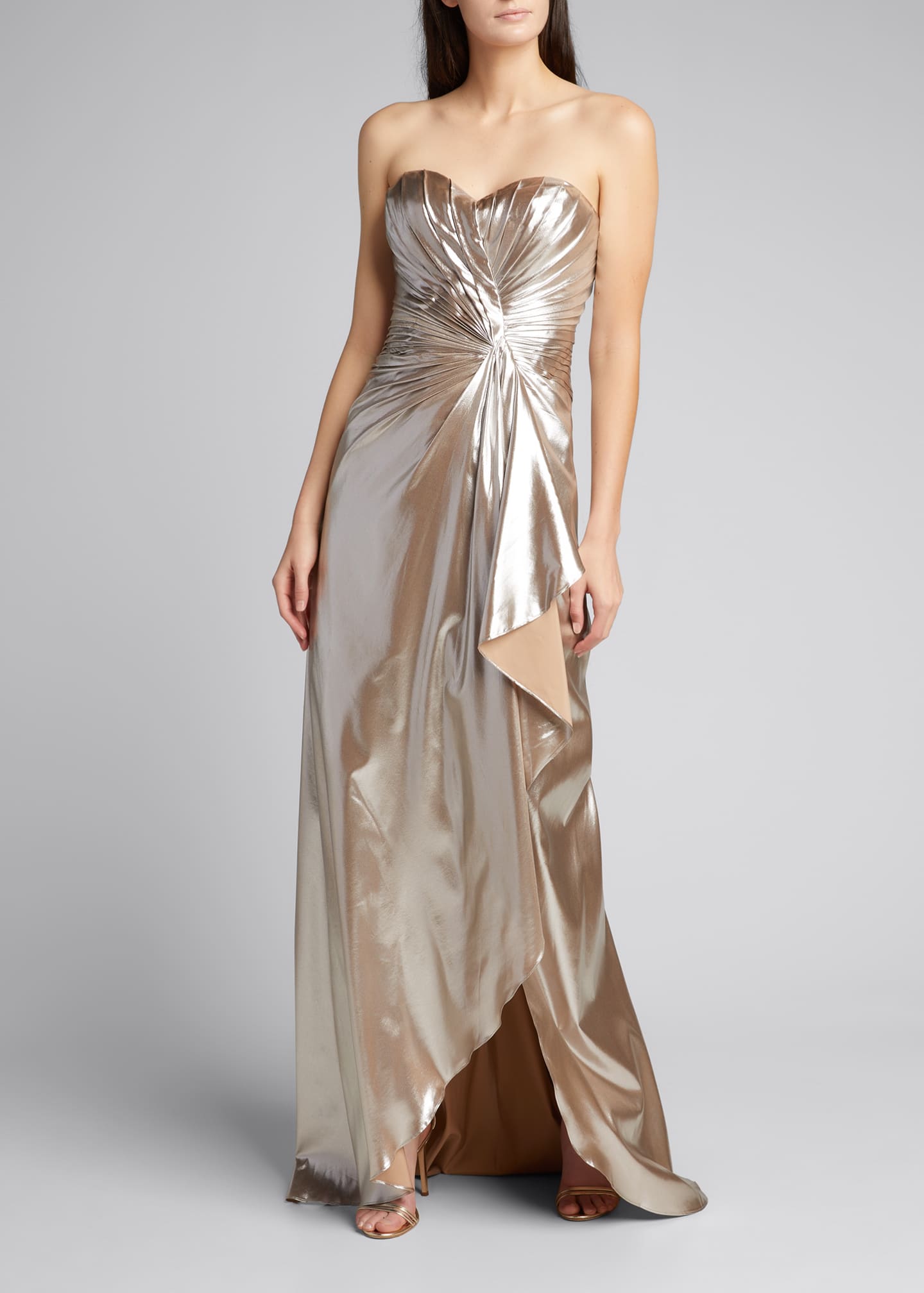 rene ruiz metallic gown