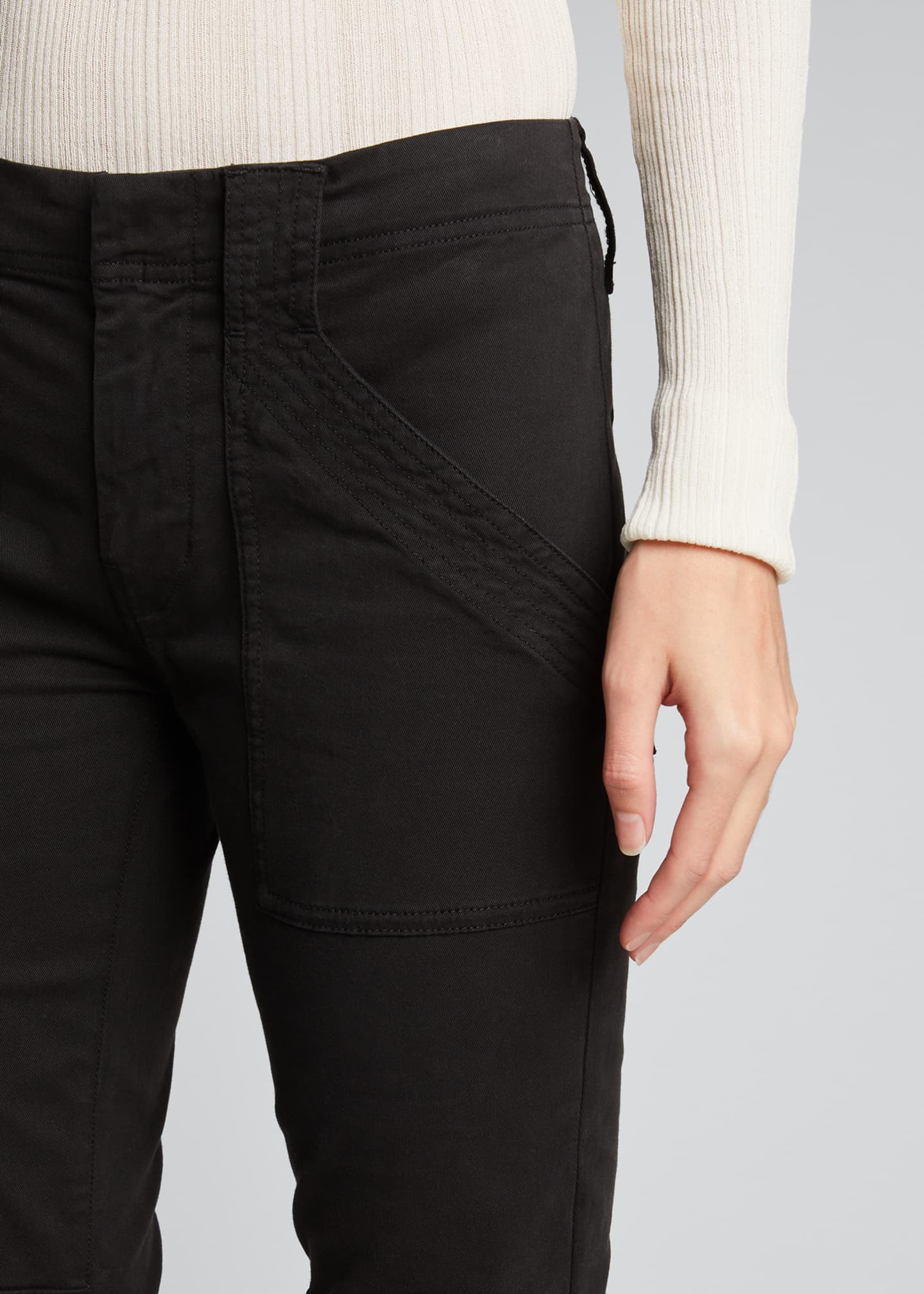 FRAME Trapunto Moto Pants with Banded Bottom Bergdorf Goodman