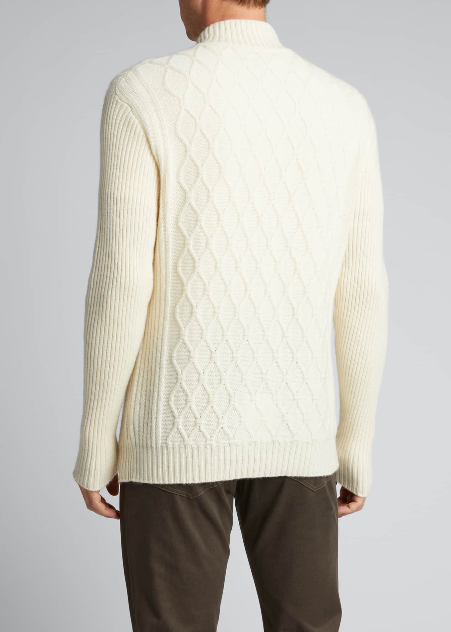Kiton Men's Quilted Cashmere Quarter-Zip Sweater - Bergdorf Goodman