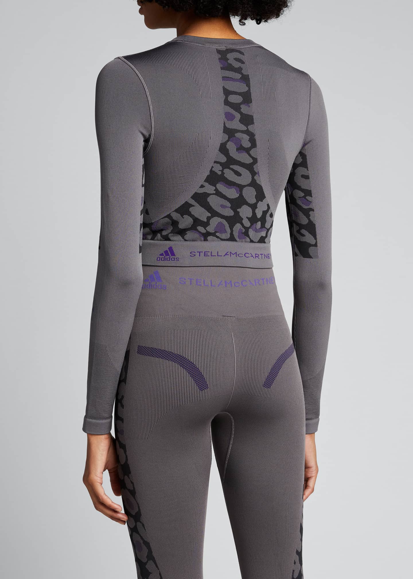 adidas by Stella McCartney True Purpose Cropped Long-Sleeve Active Top - Bergdorf Goodman