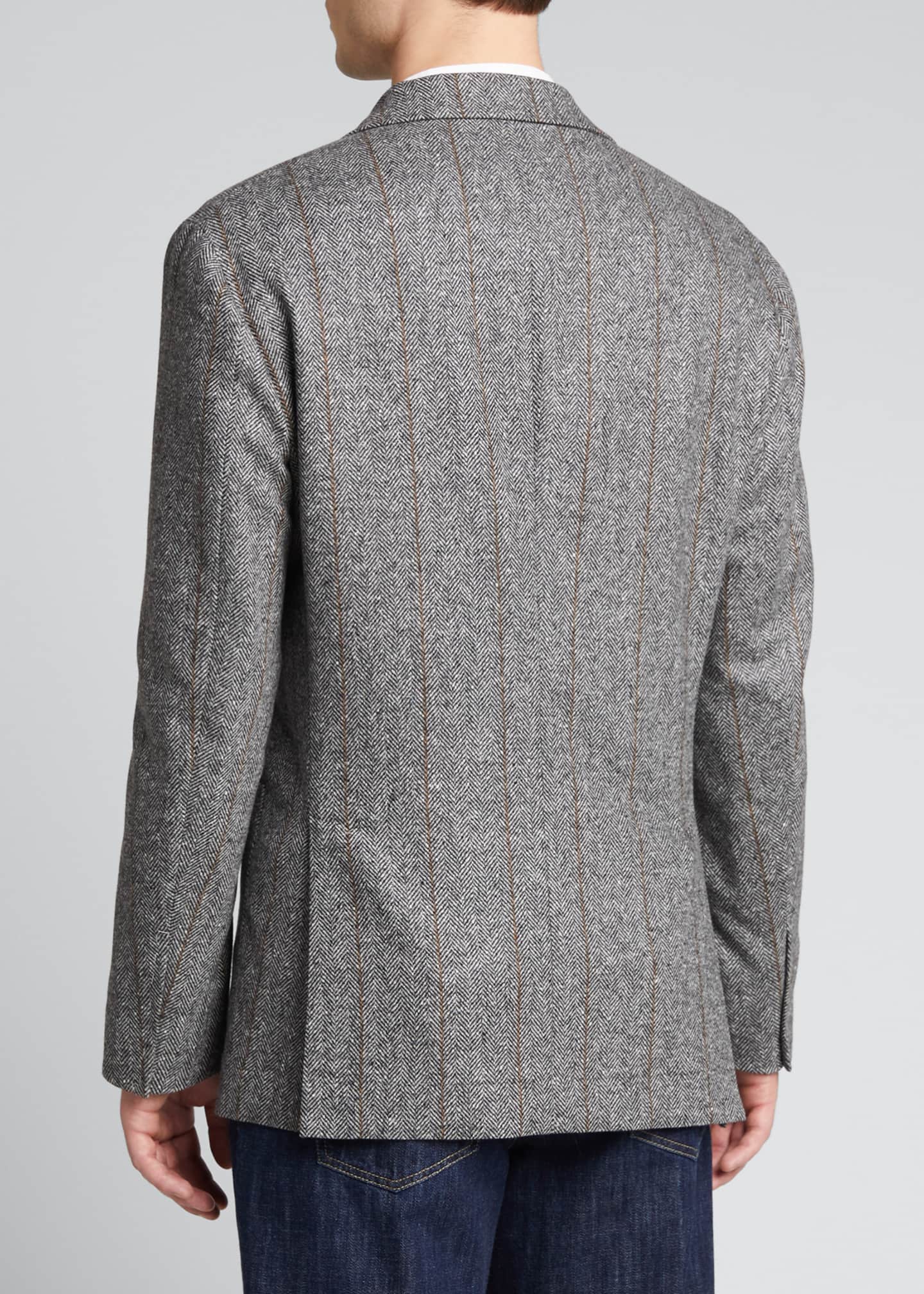 Brunello Cucinelli Men's Herringbone Pinstripe Sport Jacket Bergdorf