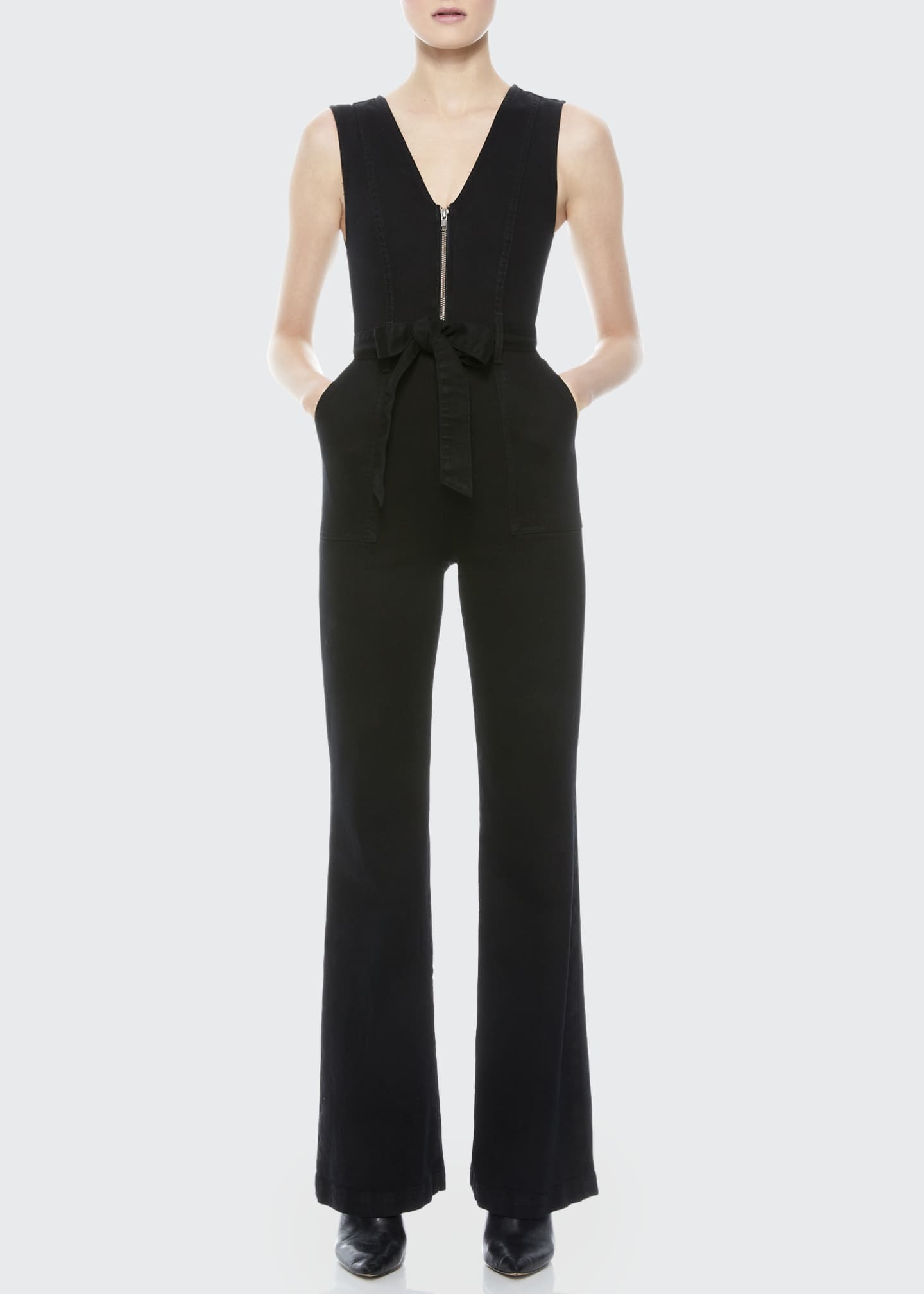 alice olivia denim jumpsuit