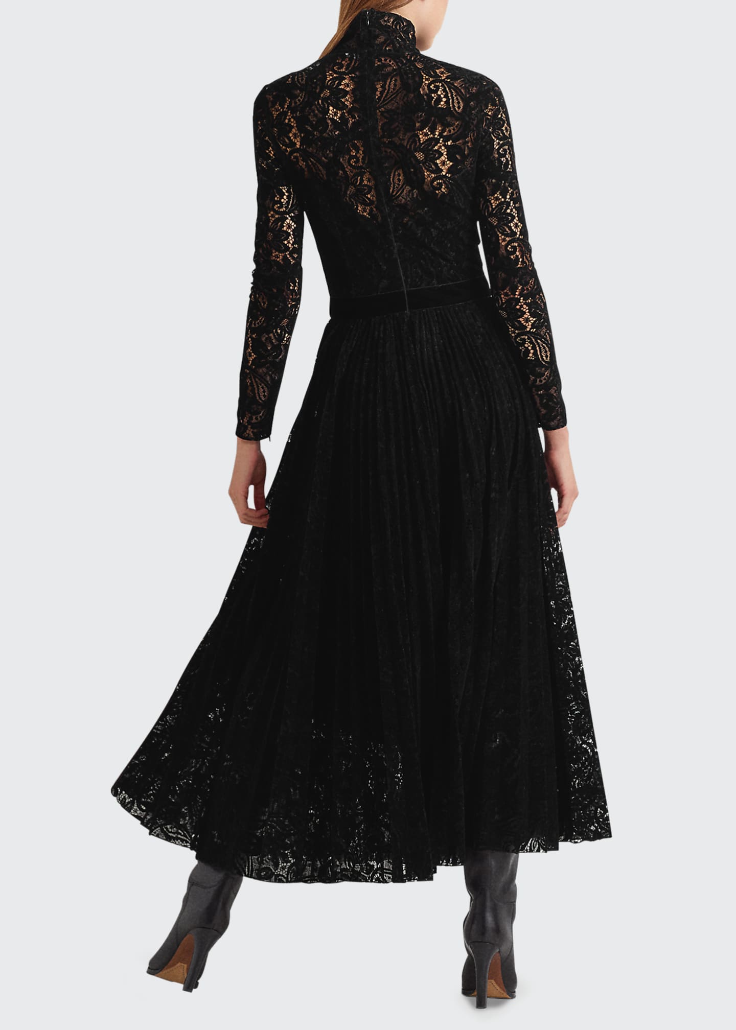 Ralph Lauren Collection Christa Flocked Paisley Lace Dress - Bergdorf ...