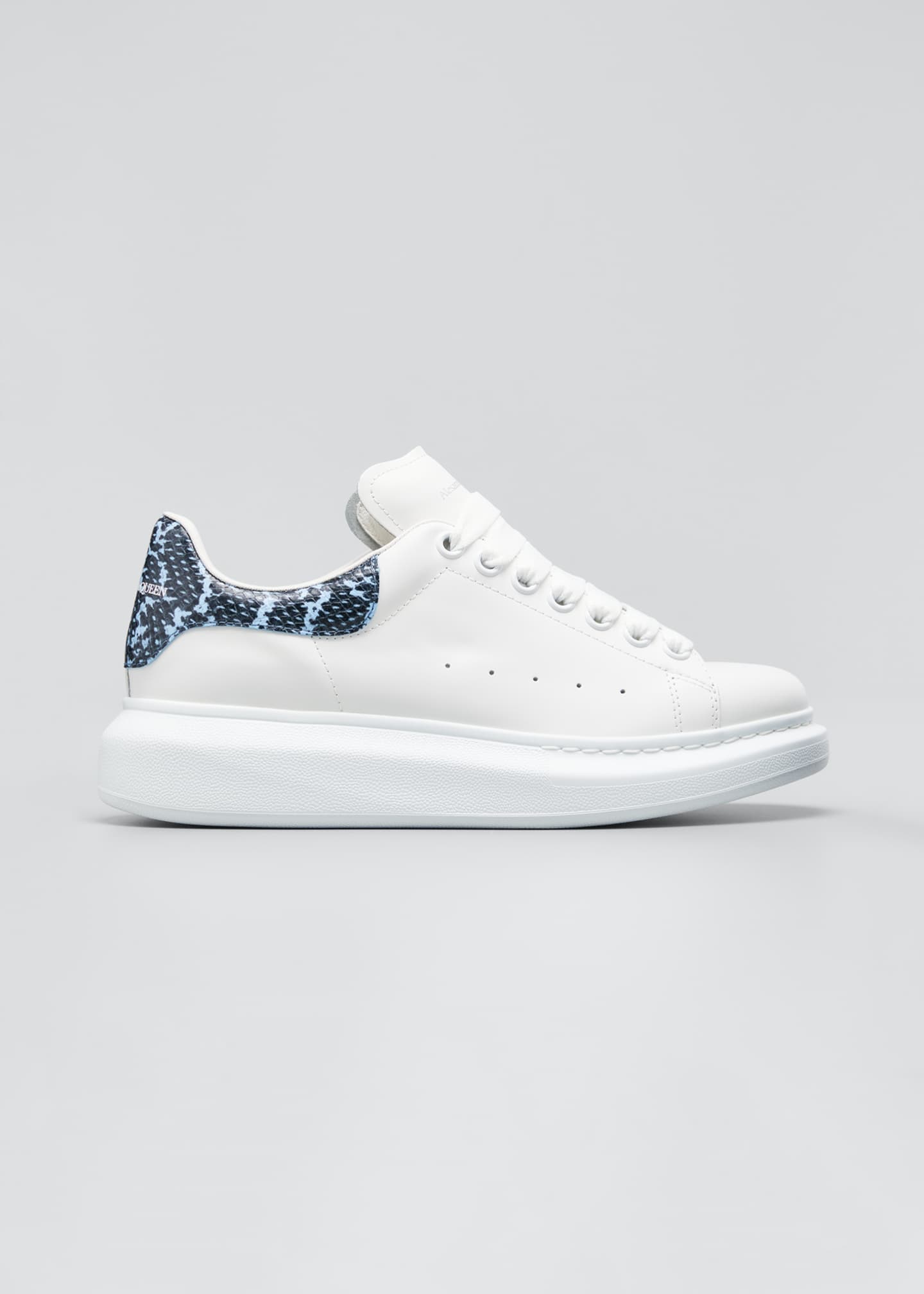 snake print platform sneakers