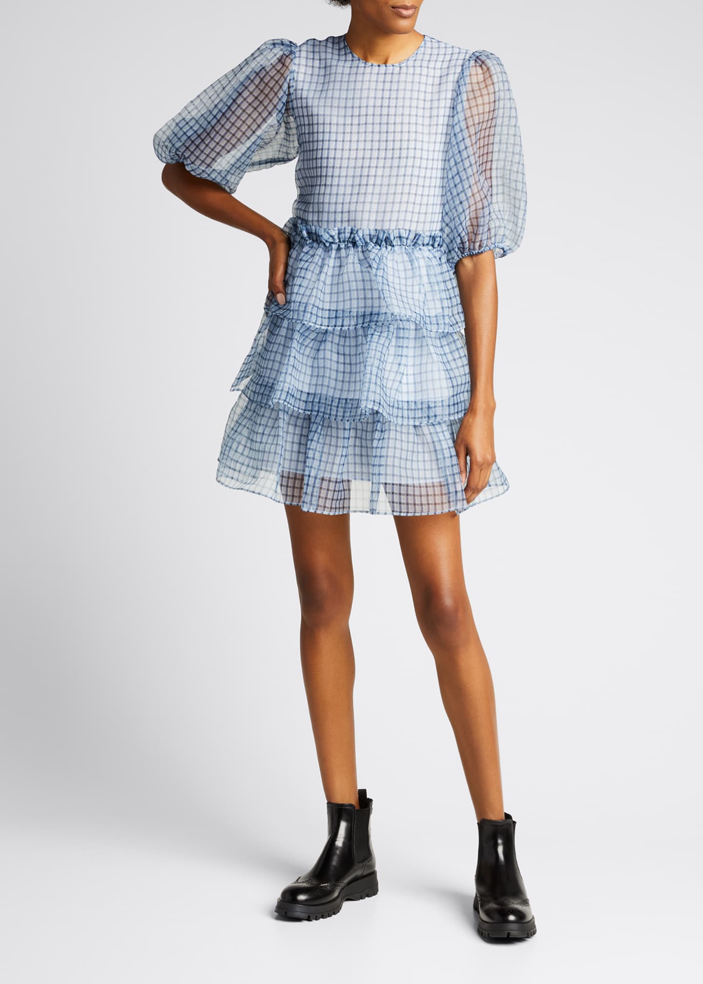organza mini dress