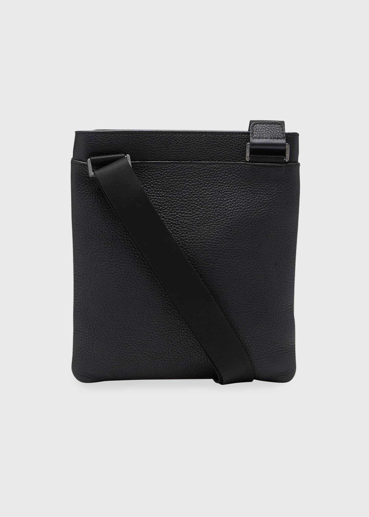 Salvatore Ferragamo Men's Firenze Flat Leather Crossbody Bag - Bergdorf ...