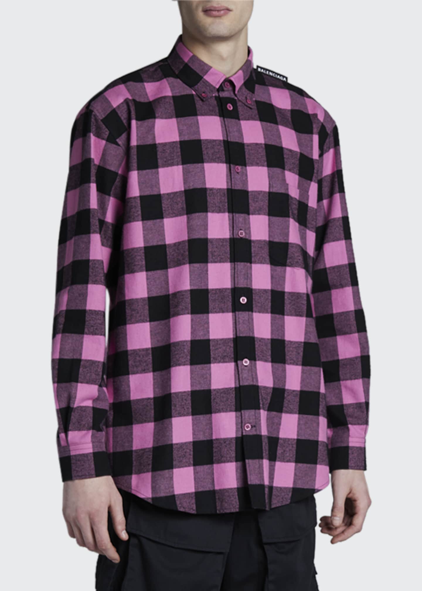 balenciaga flannel mens