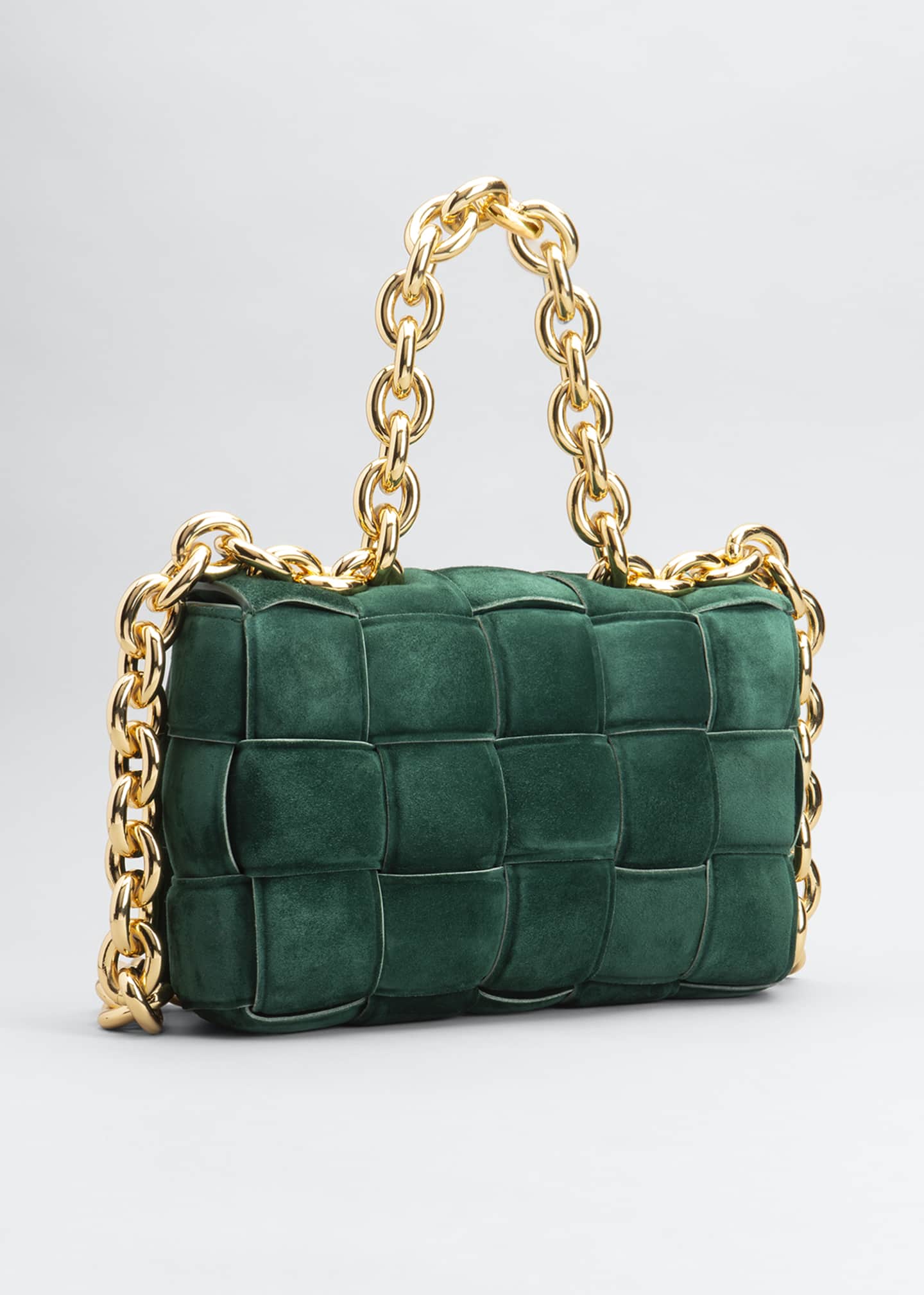 Bottega Suede Cassette Chain Shoulder Bag Bergdorf Goodman