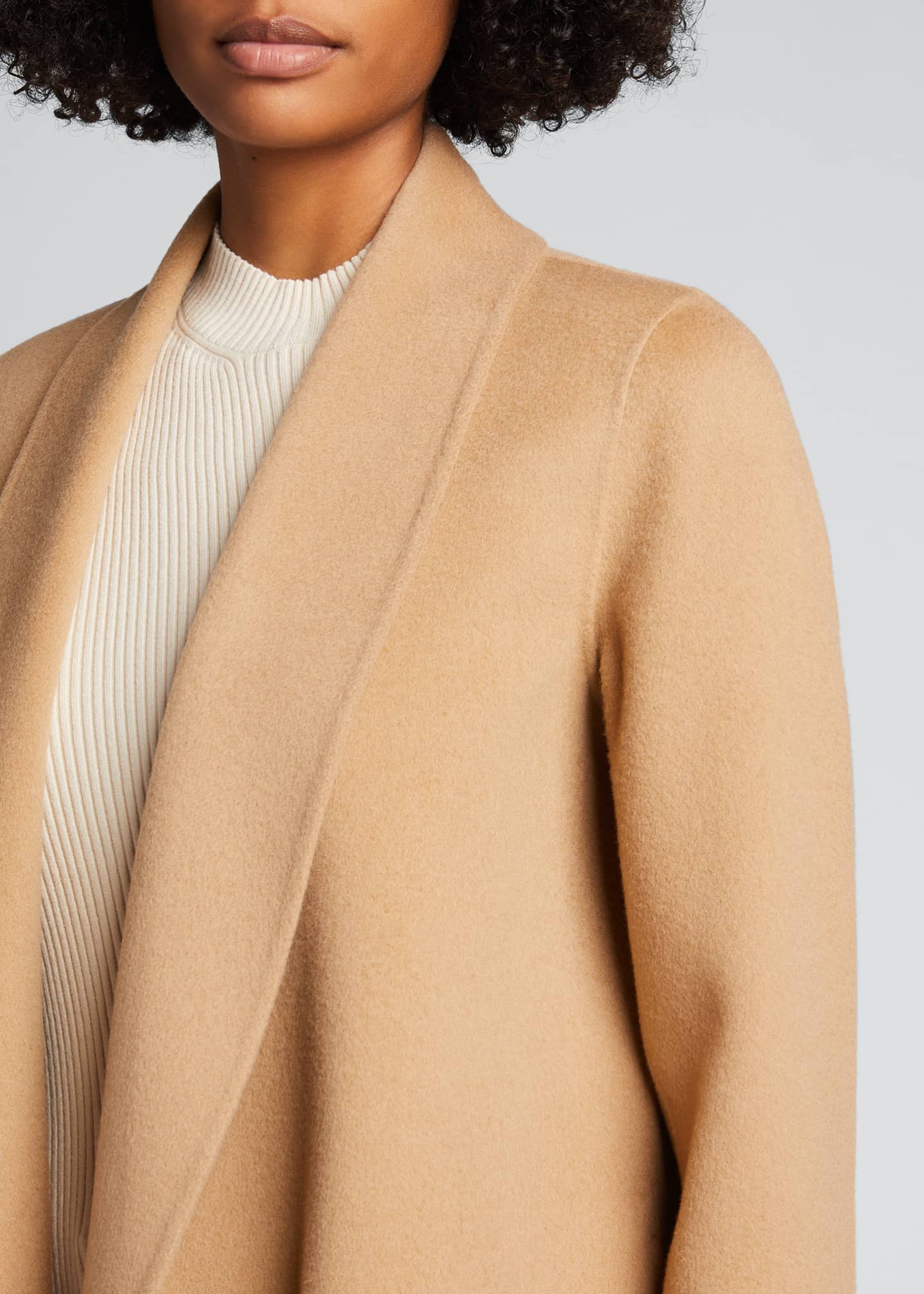 clairene shawl jacket in double face wool cashmere