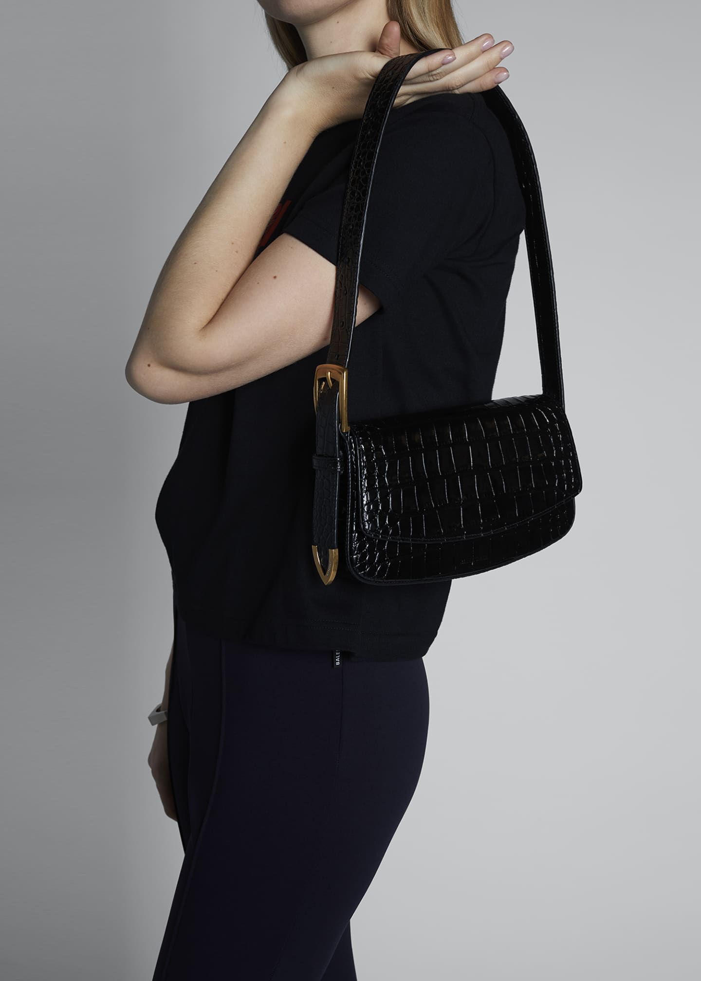 Download Balenciaga Ghost Sling Mock-Croc Shoulder Bag - Bergdorf ...