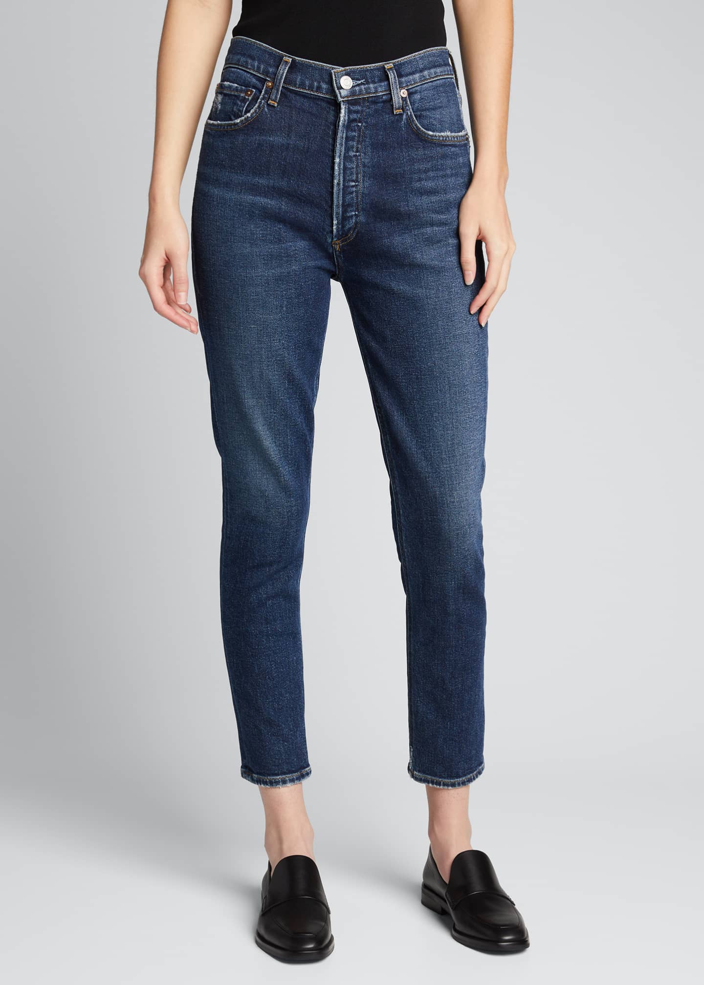 AGOLDE Nico Cropped High-Rise Slim Jeans - Bergdorf Goodman