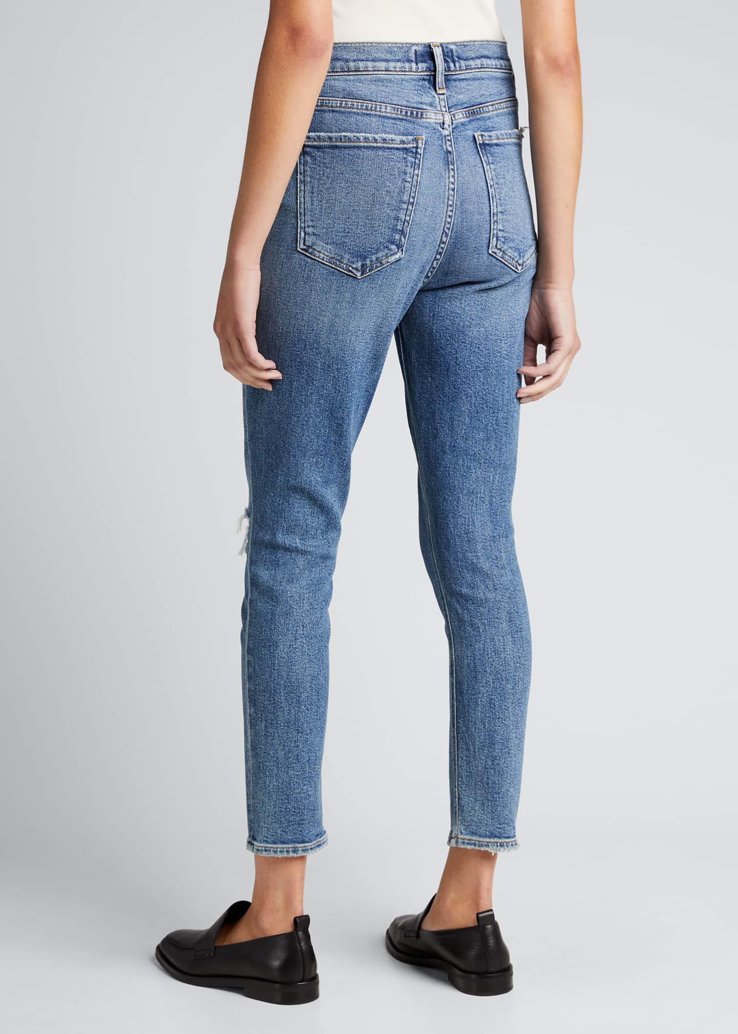 AGOLDE Nico High-Rise Slim Distressed Jeans - Bergdorf Goodman