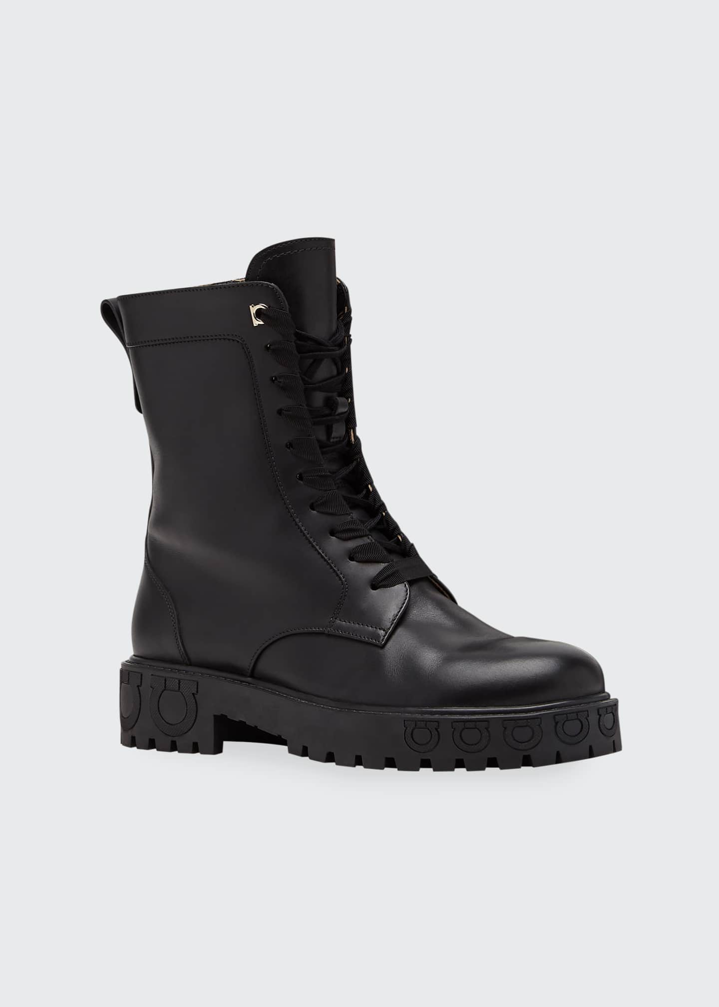 Ferragamo combat boots clearance