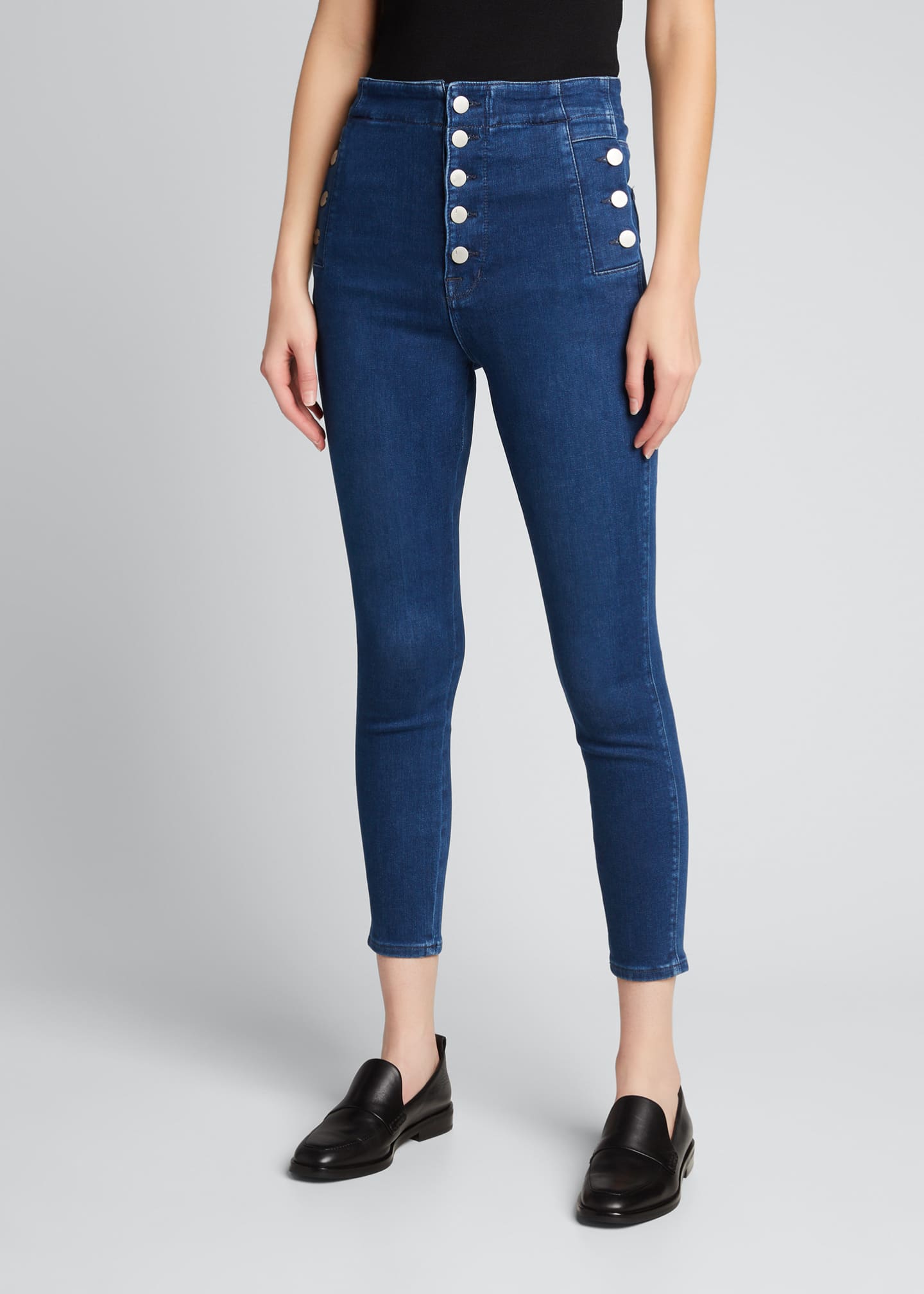 J Brand Natasha Sky High Cropped Skinny Jeans - Bergdorf Goodman