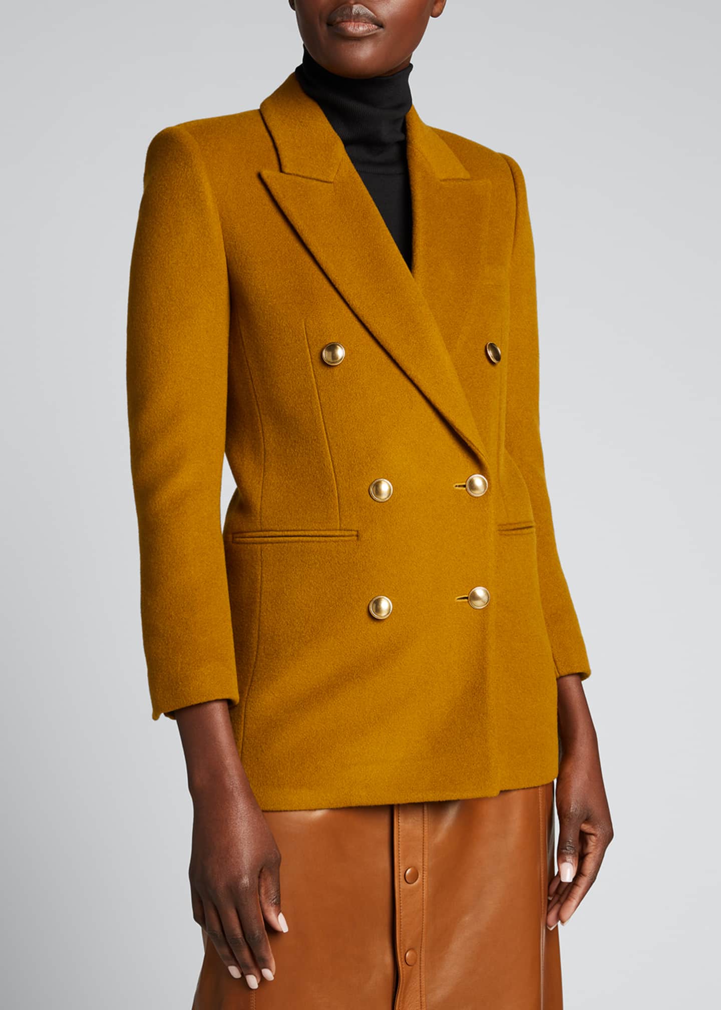 Saint Laurent DoubleBreasted WoolCashmere Blazer Bergdorf Goodman