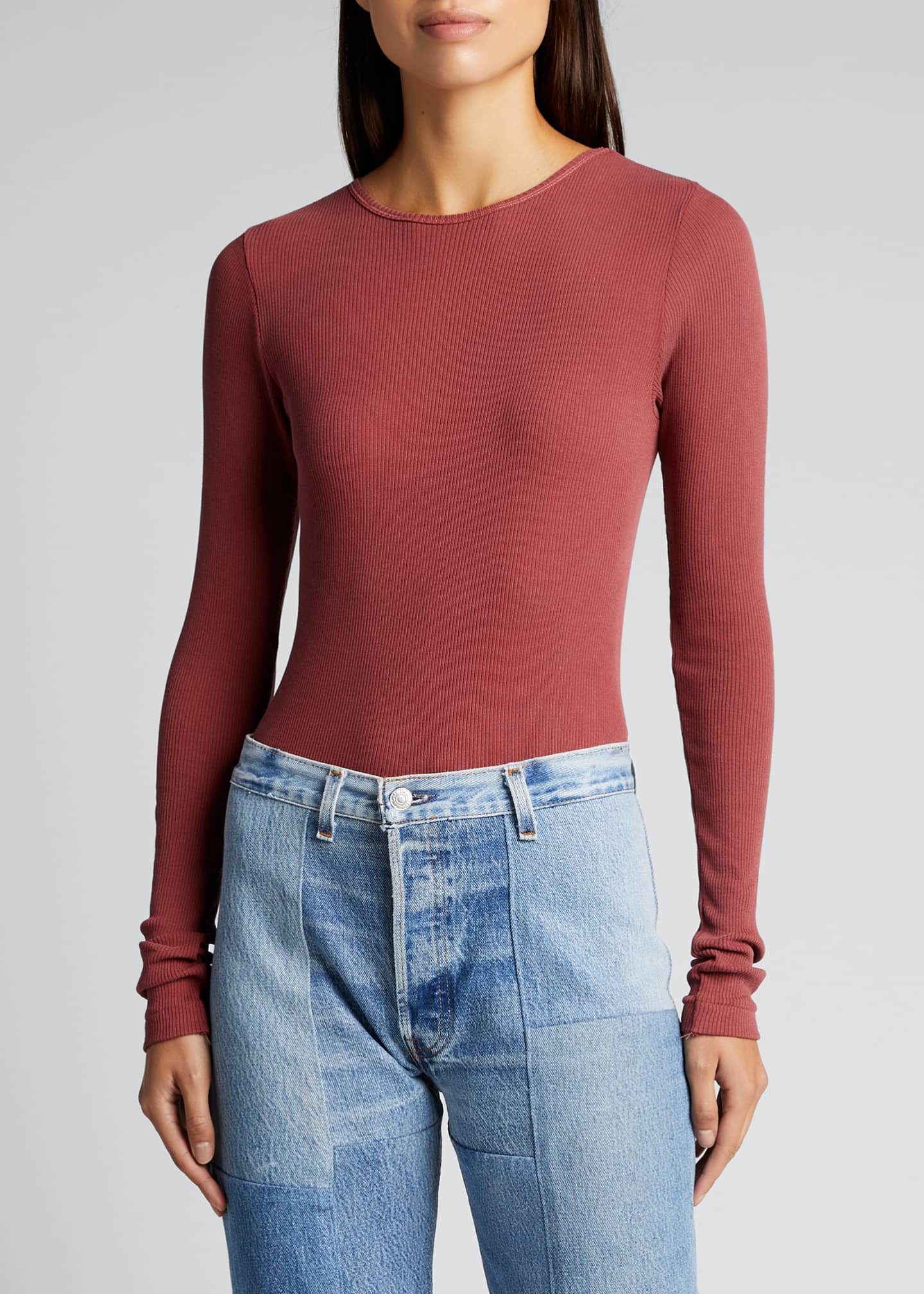 RE/DONE 60S Slim Long-Sleeve Bodysuit - Bergdorf Goodman
