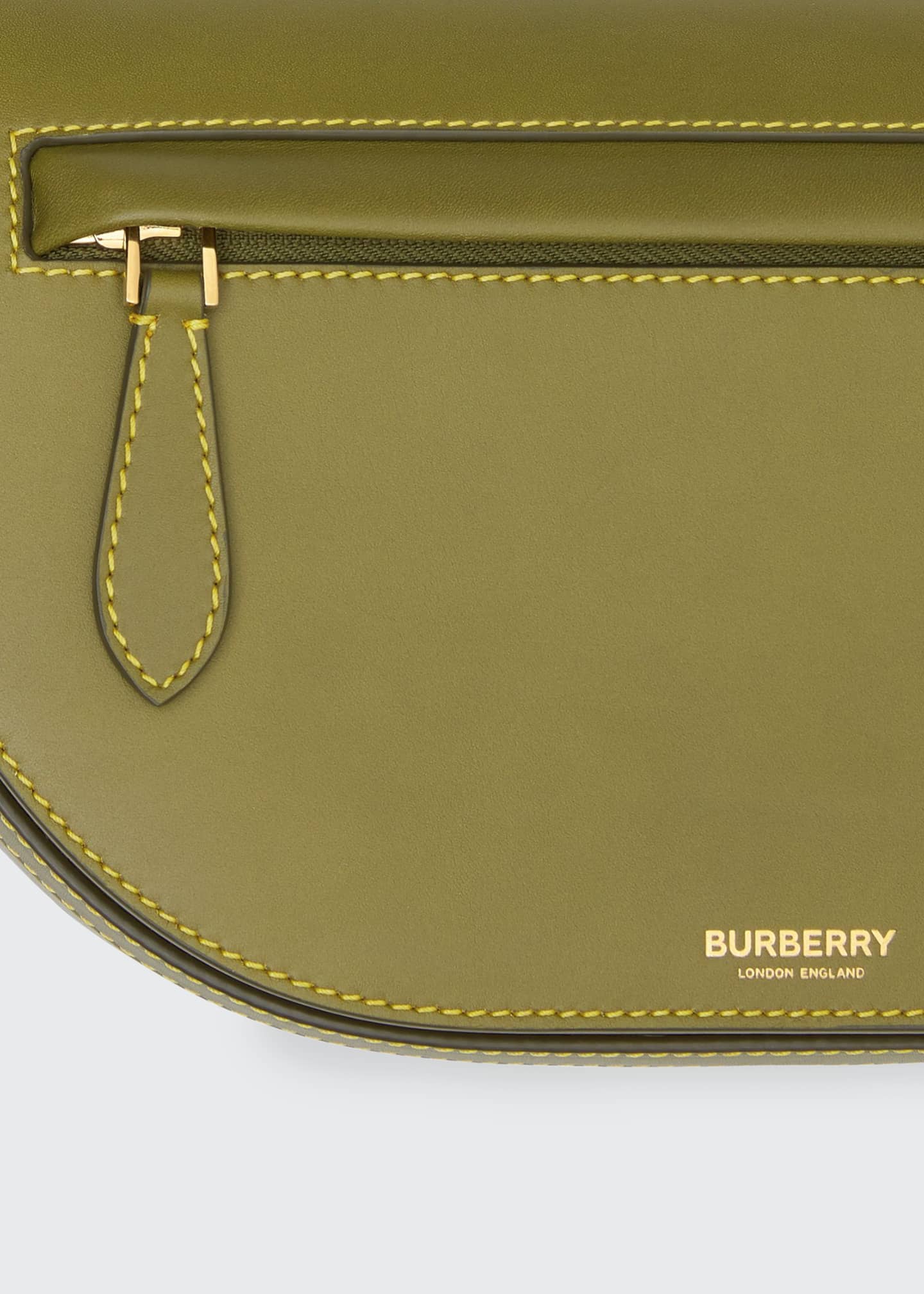 Burberry Olympia Small Smooth Leather Crossbody Bag, Green Bergdorf