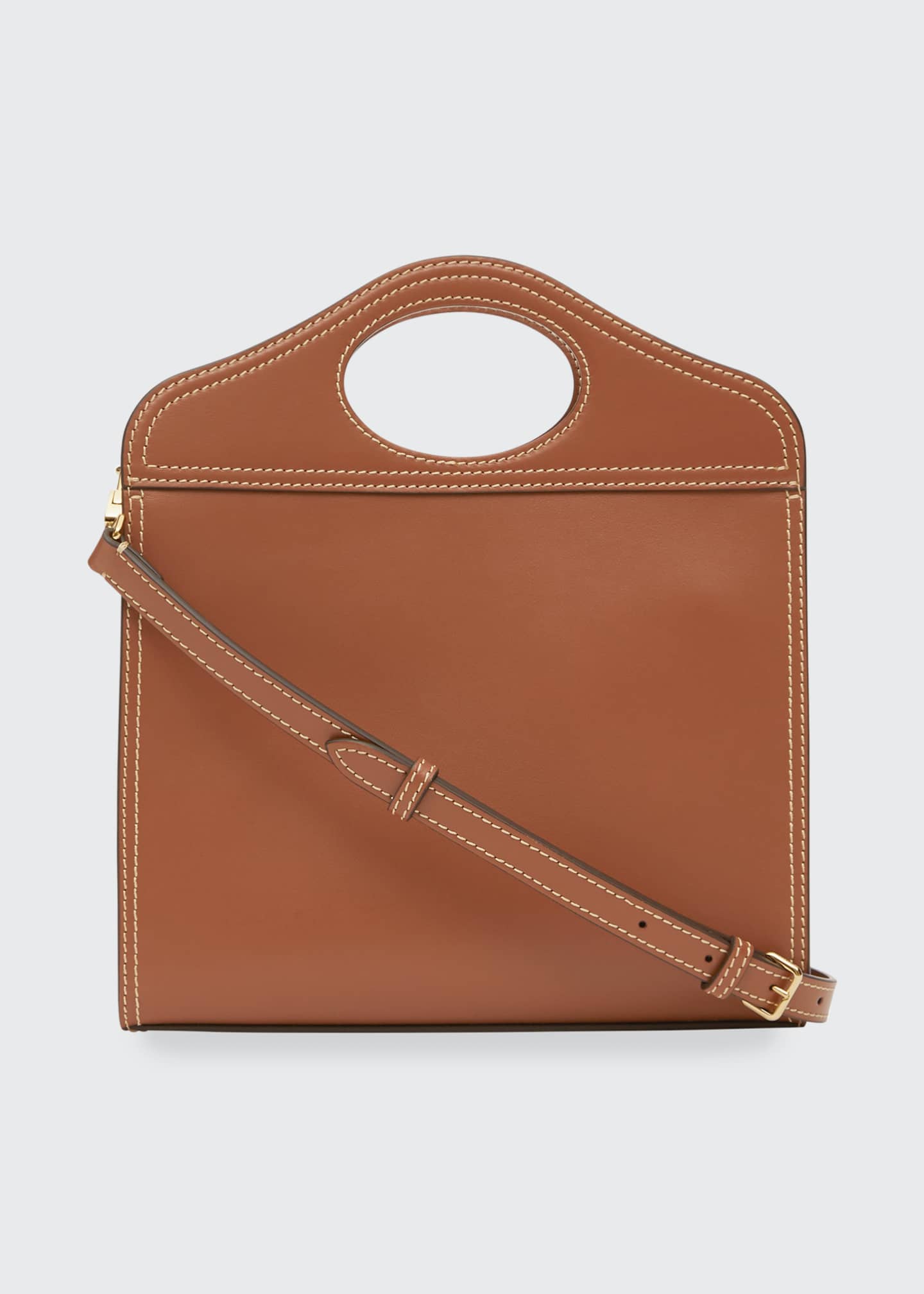 Burberry Pocket Mini Leather Top Handle Tote Bag - Bergdorf Goodman