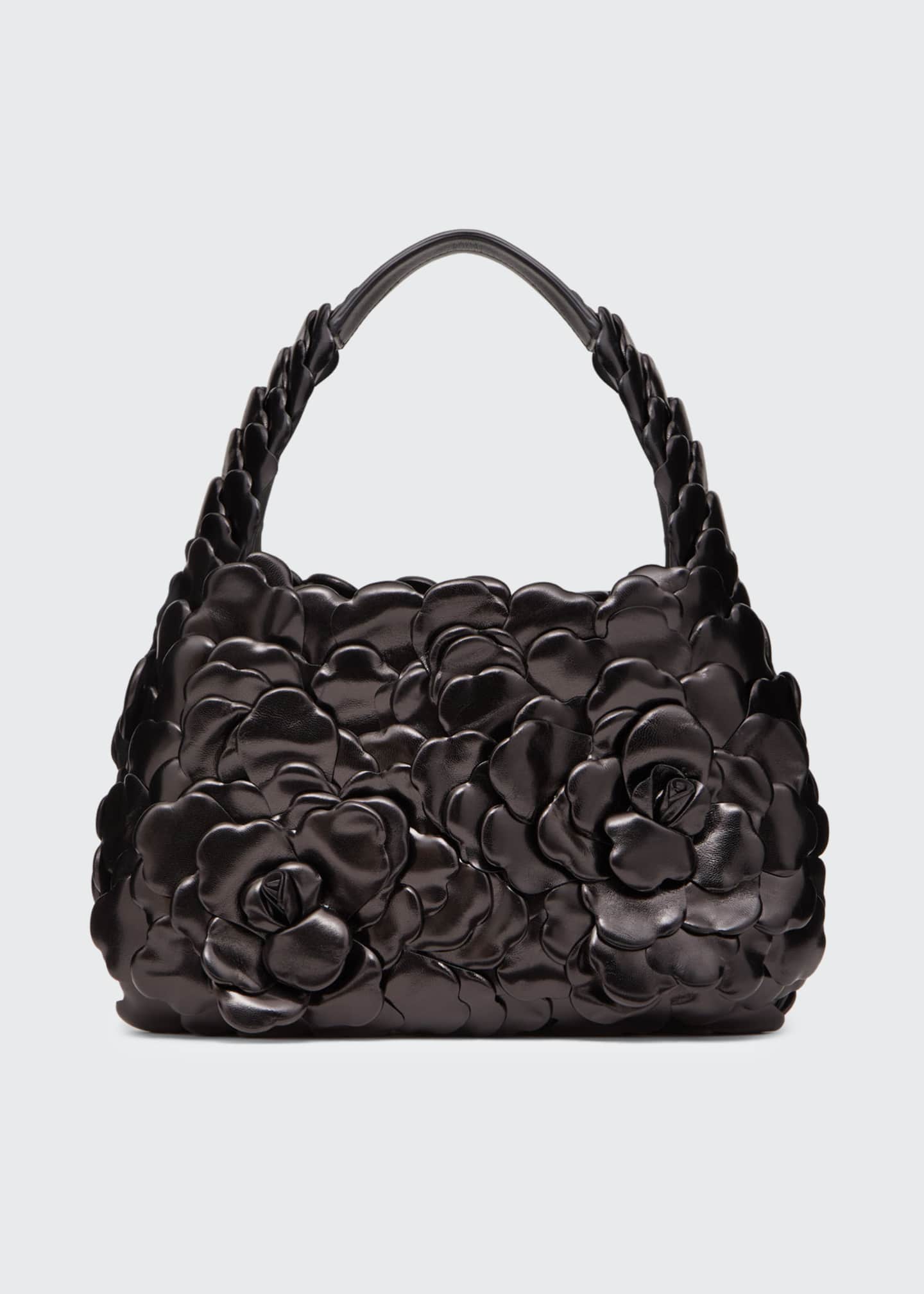 Valentino Garavani Atelier Rose 03 Edition Small Leather Hobo Bag ...