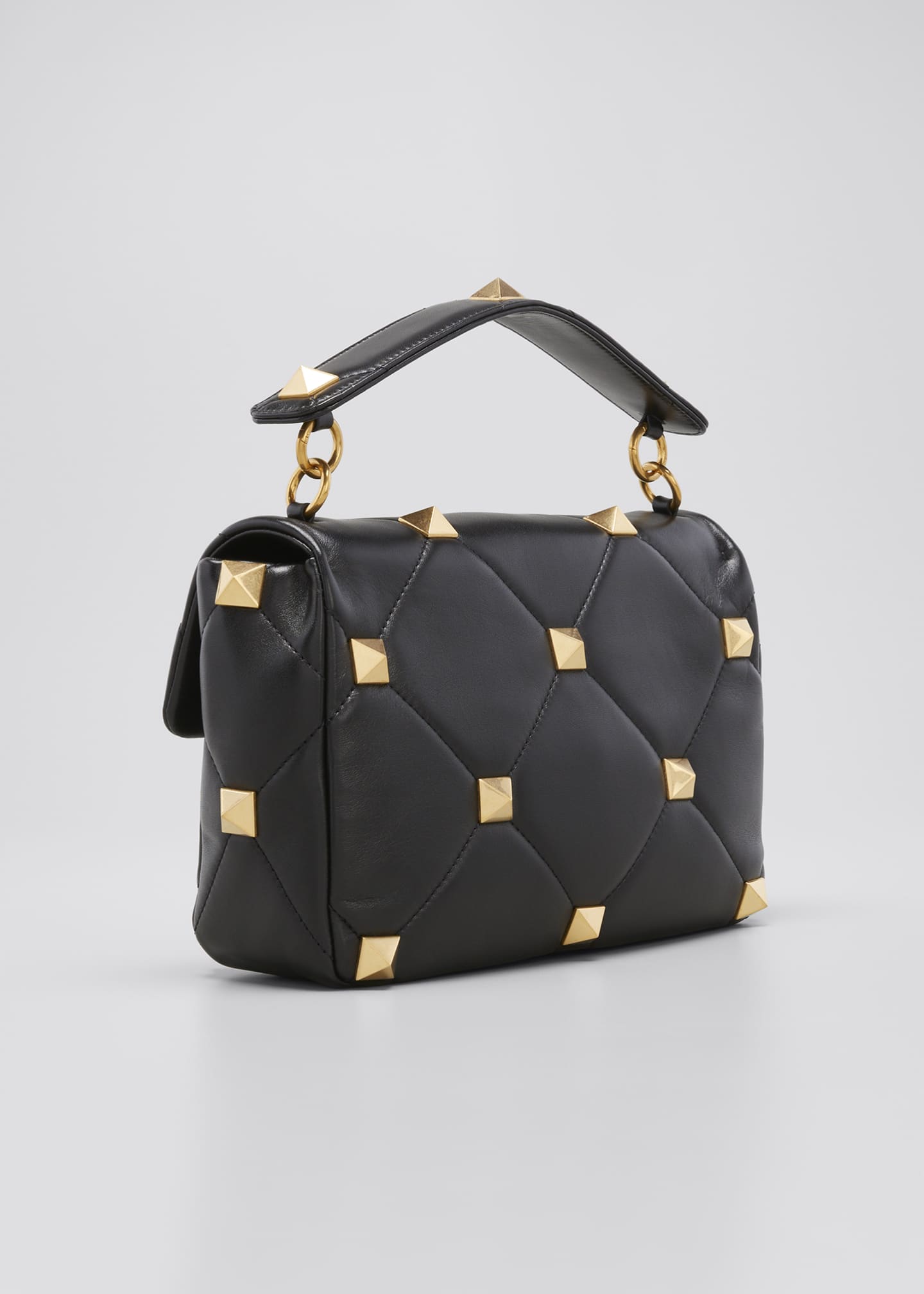 Valentino Garavani Roman Stud Large Quilted Leather Shoulder Bag