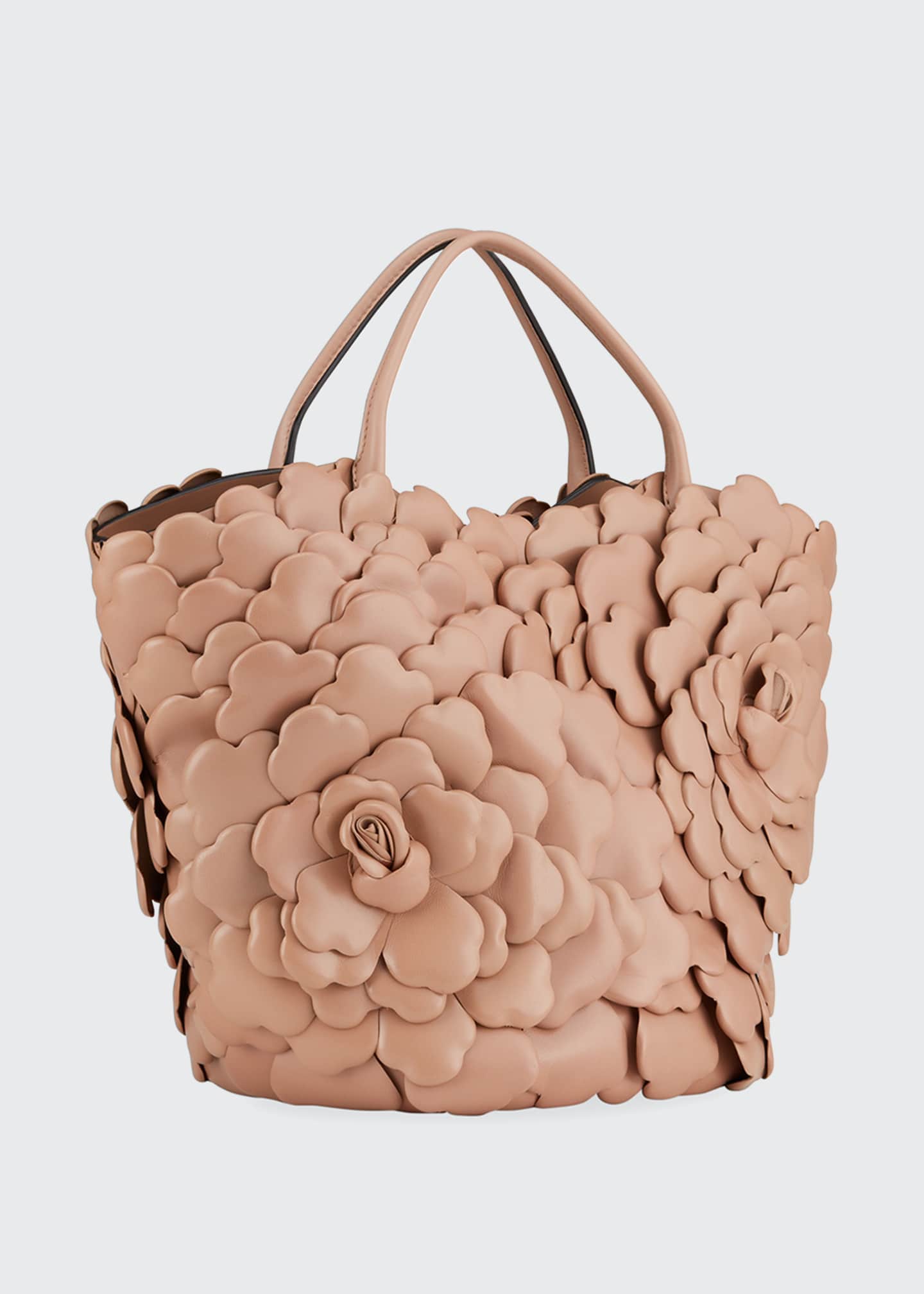 Valentino Garavani Atelier Rose 03 Edition Medium Leather Bucket Bag