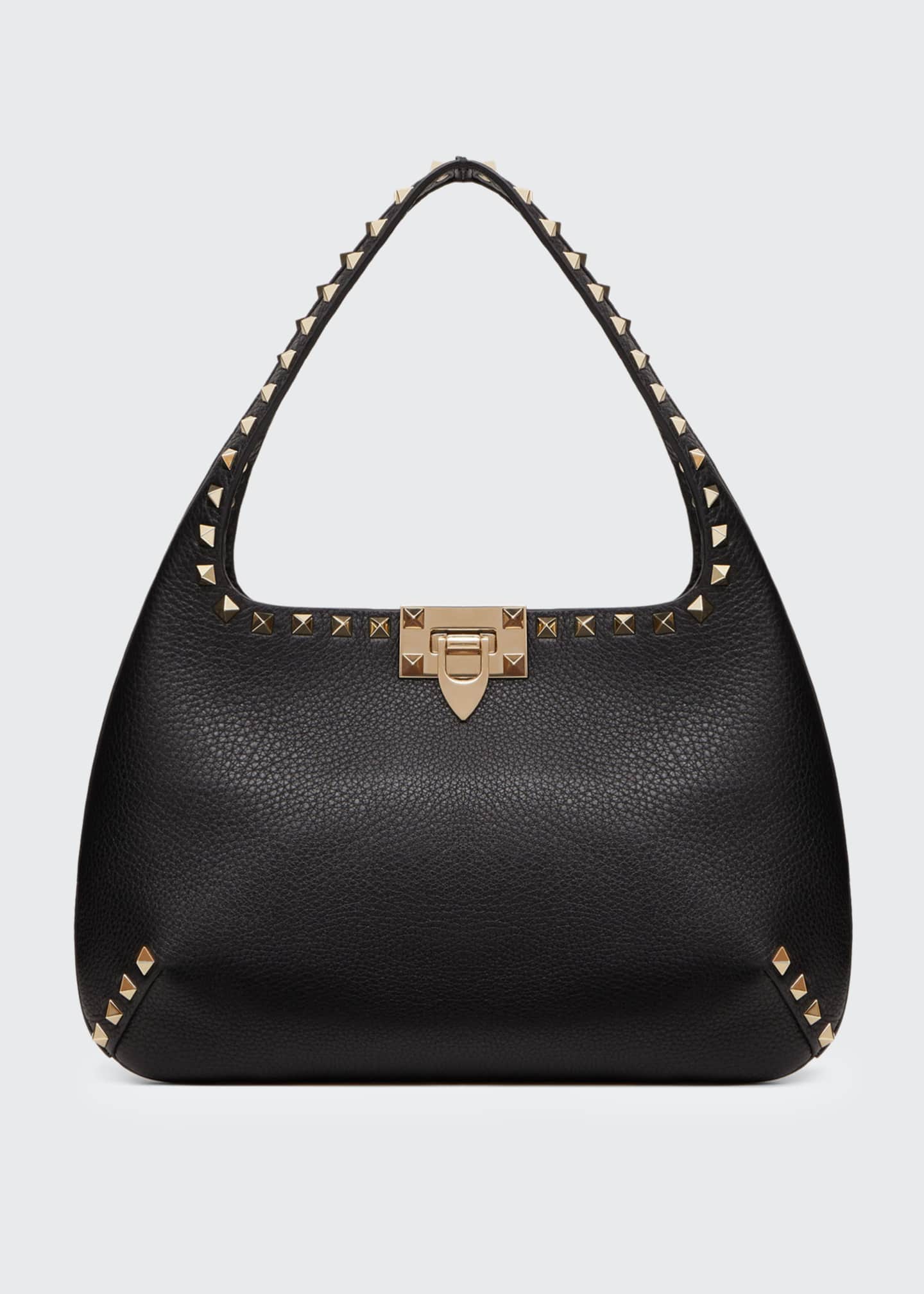 Valentino Garavani Rockstud Small Leather Hobo Bag Bergdorf Goodman