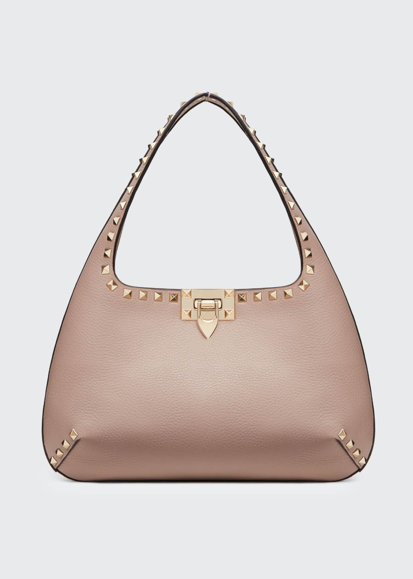 Valentino Garavani Rockstud Small Leather Hobo Bag Bergdorf Goodman