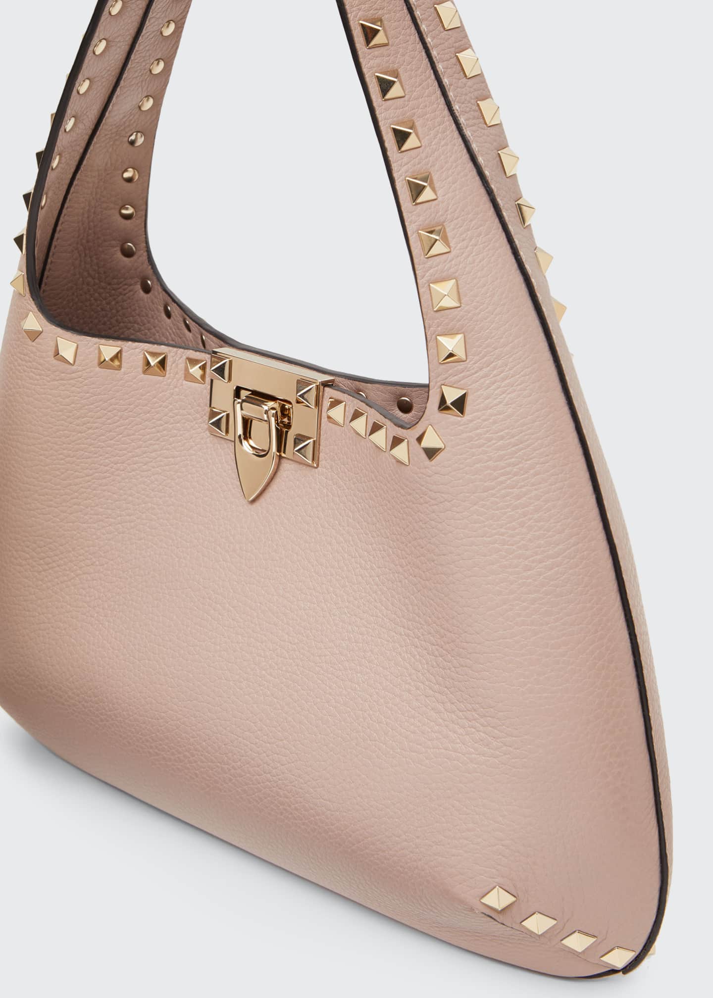 Valentino Garavani Rockstud Small Leather Hobo Bag Bergdorf Goodman