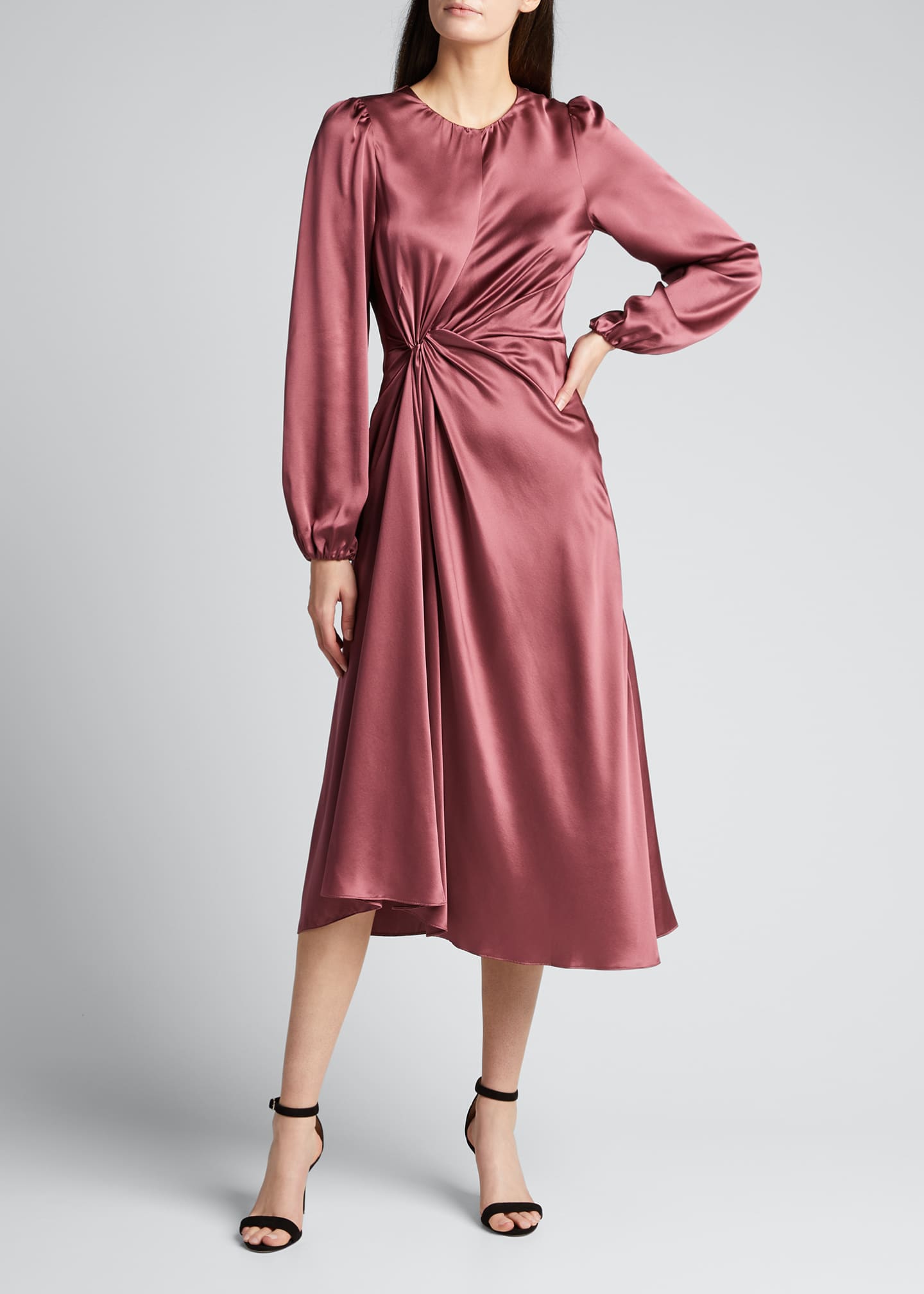 cinq a sept Wanda Long-Sleeve Ruched Dress - Bergdorf Goodman