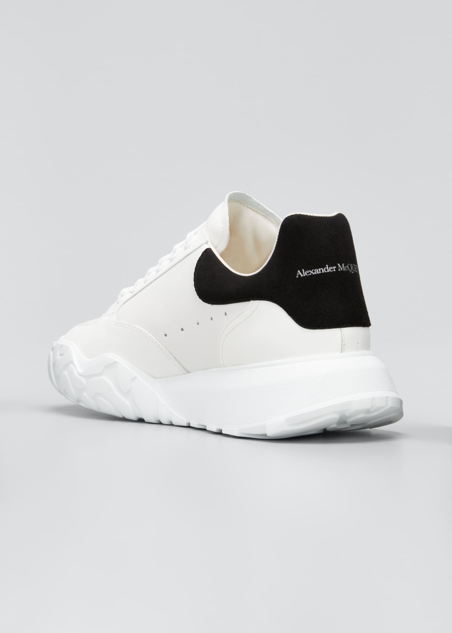 alexander mcqueen court leather trainers