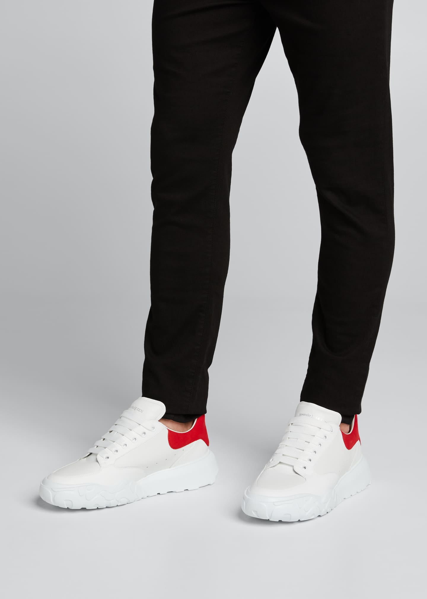 alexander mcqueen court leather trainers