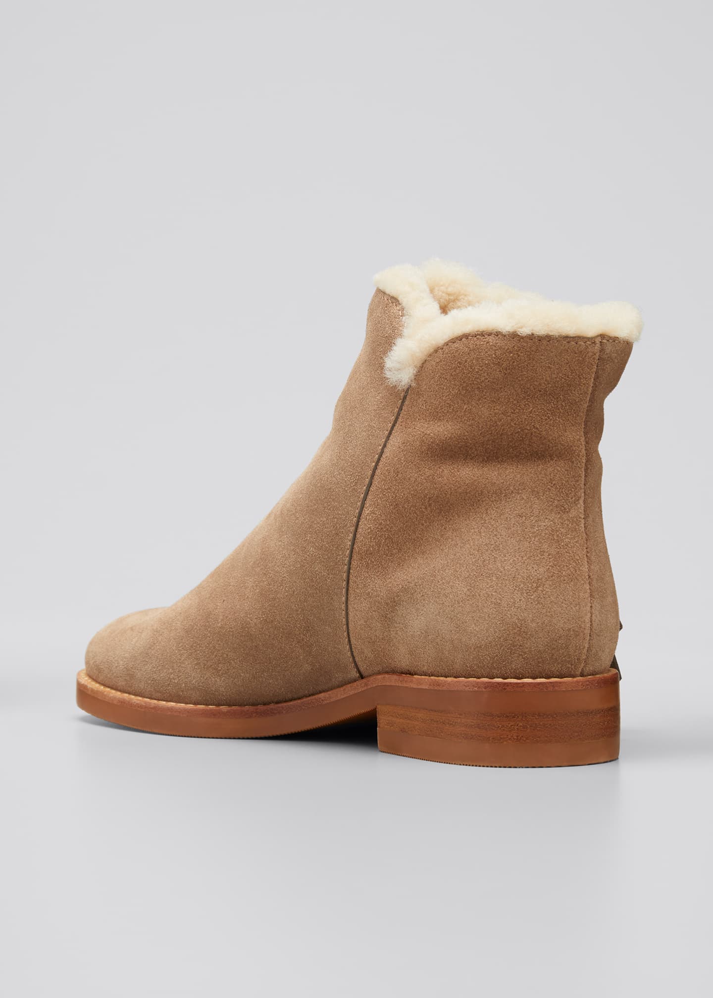 See by Chloe Louise Shearling-Lined Suede Ankle Booties - Bergdorf Goodman