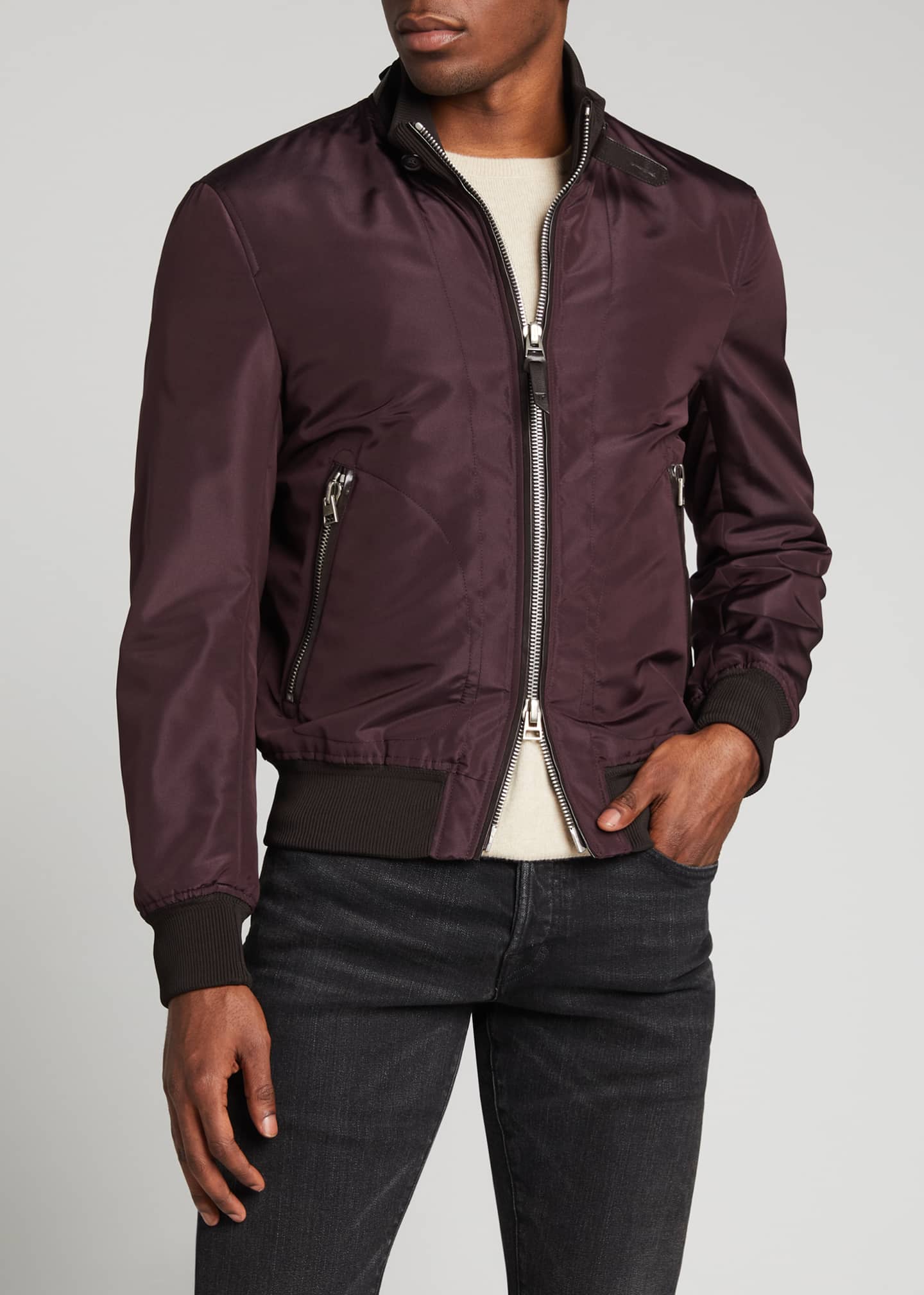 TOM FORD Men's Satin Blouson Jacket Bergdorf Goodman