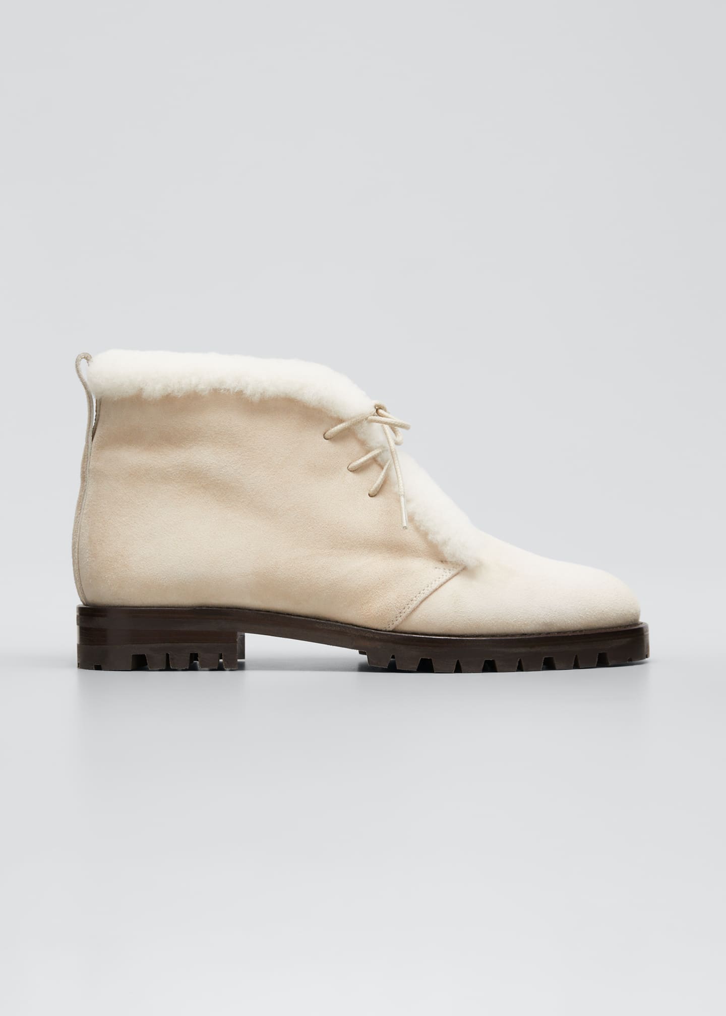 Lace up shearling booties Clearance